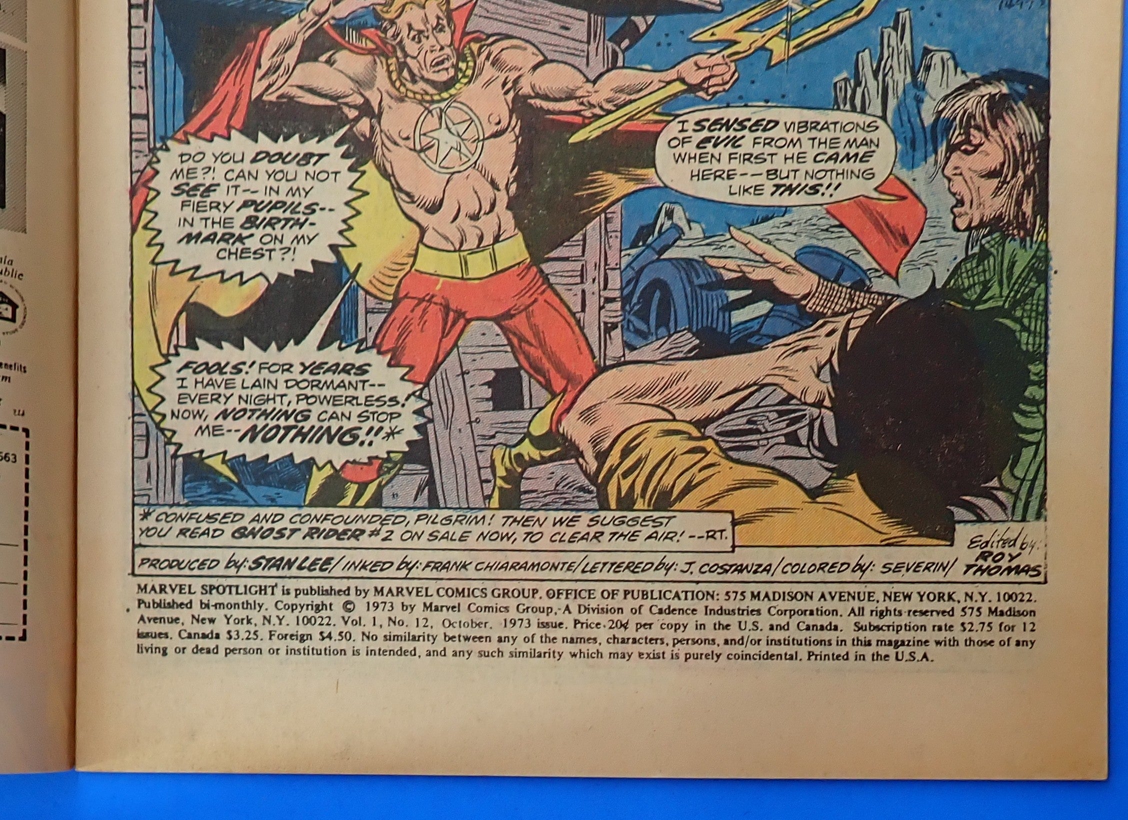 Marvel Spotlight #12 (1973) - FN (6.0) - 1st Full App. + Origin of Son of Satan