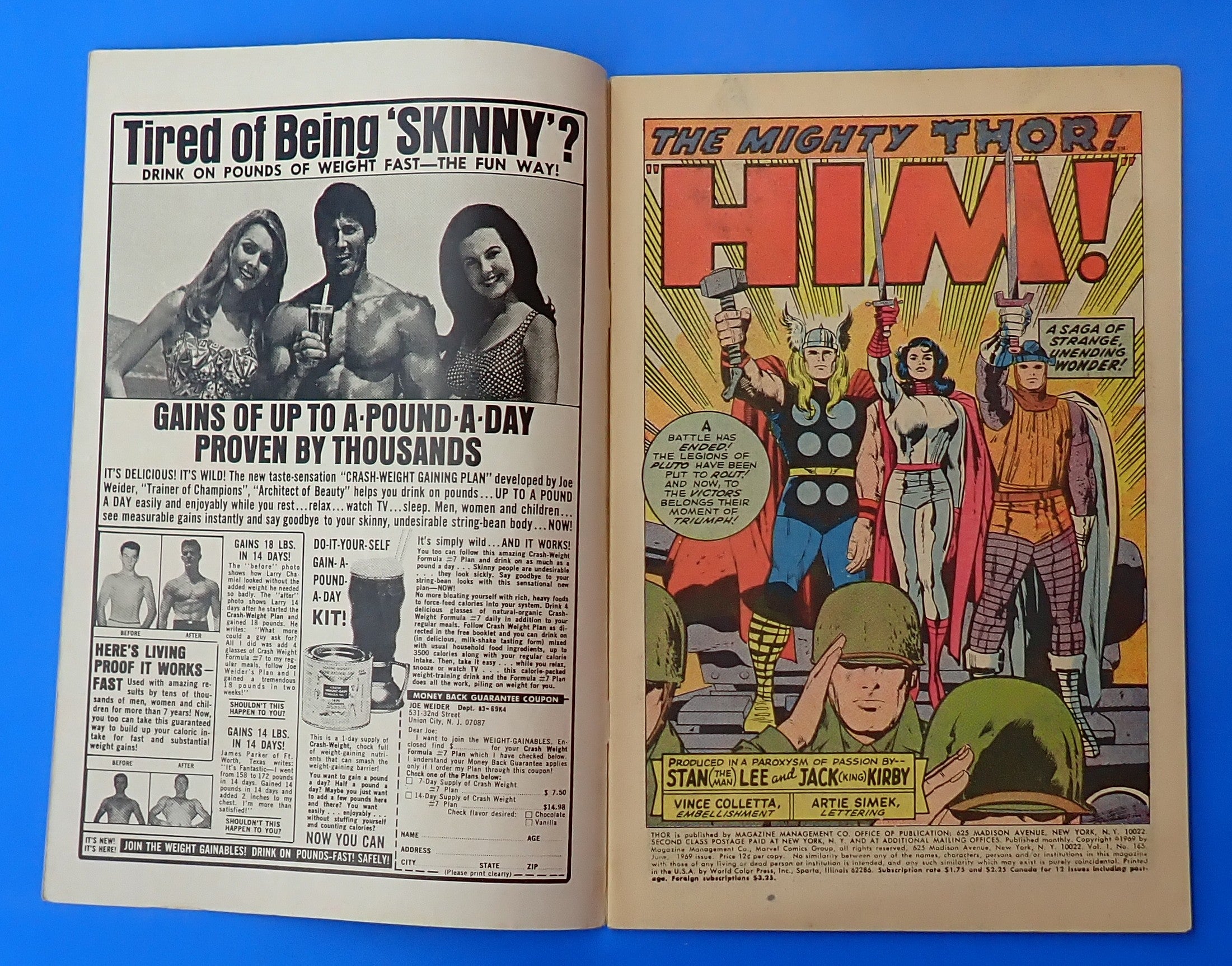 Thor #165 (1969) - VG/FN (5.0) - 1st Full App. HIM