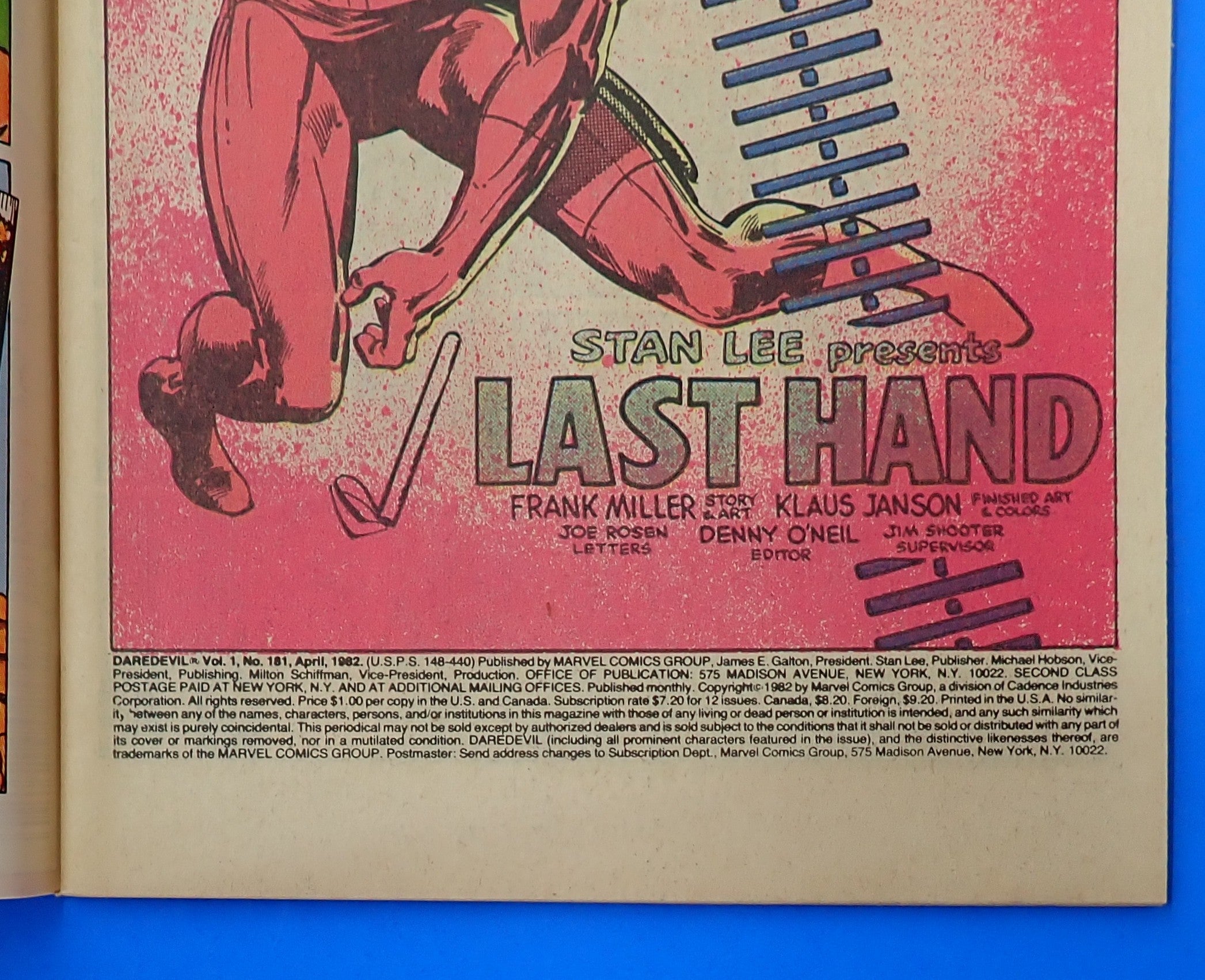 Daredevil #181 (1982) - FN/VF (7.0) - Death of Elektra