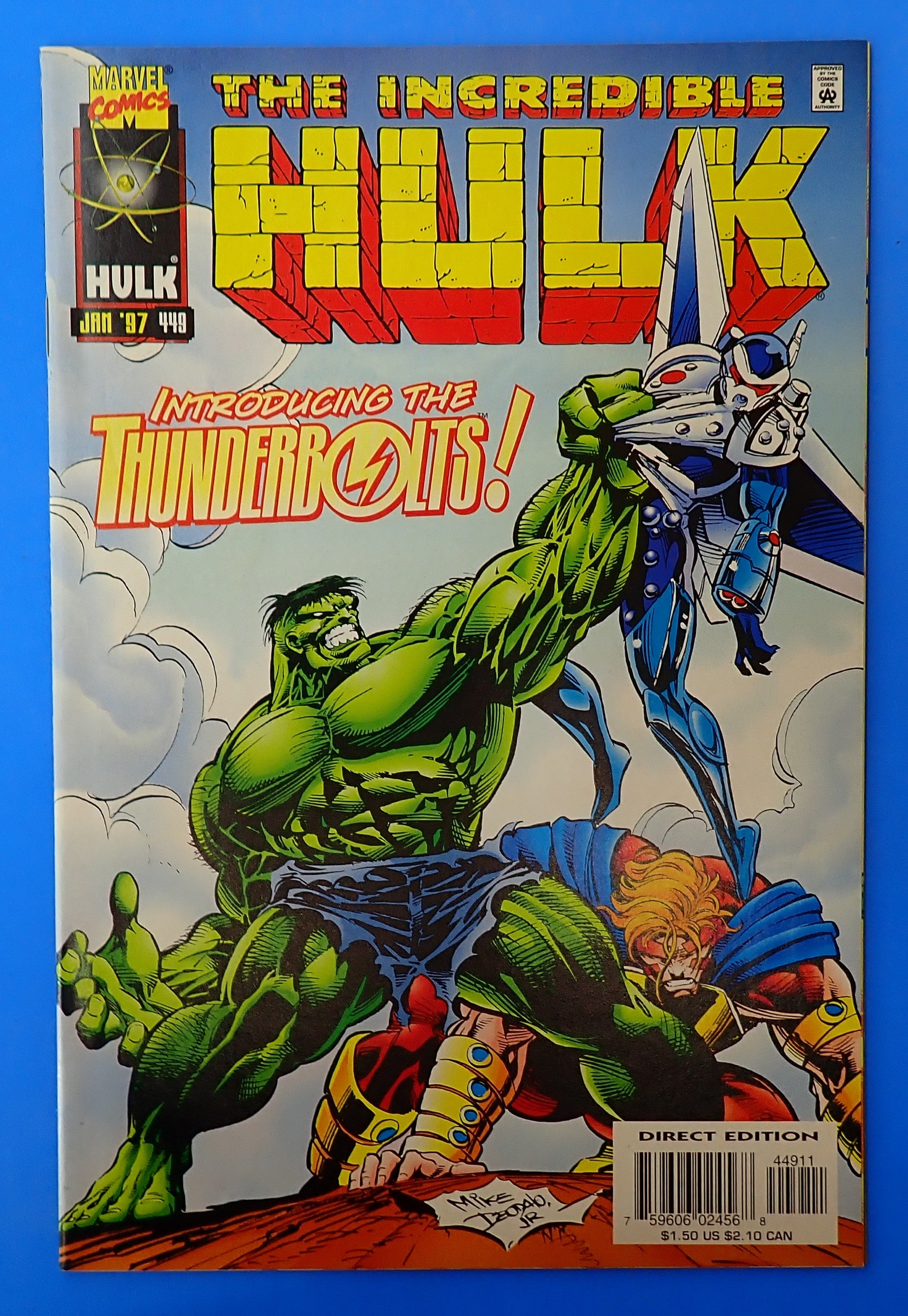 Incredible Hulk #449 (1996) - VF/NM (9.0) - 1st Team App. Thunderbolts