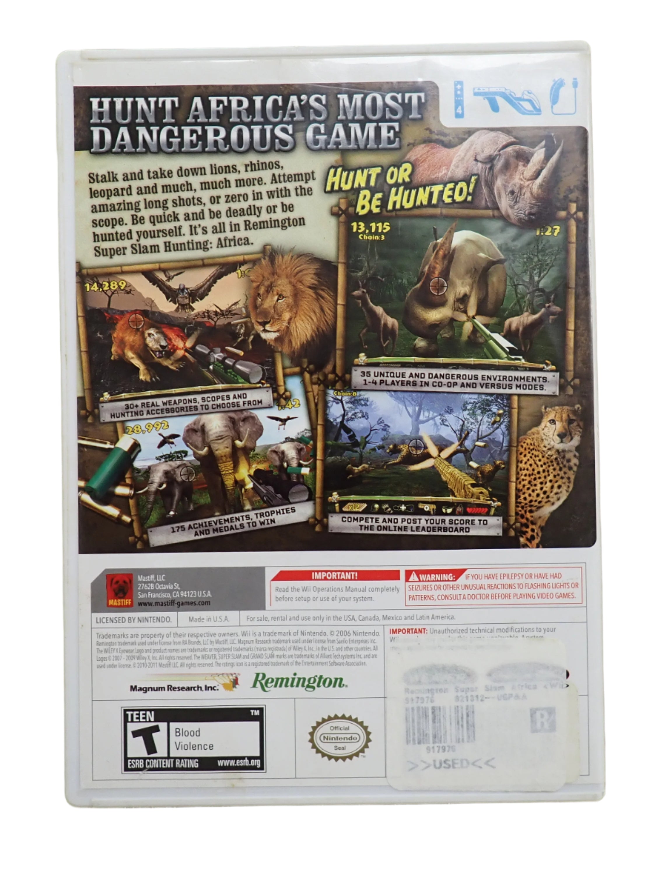 Remington Super Slam Hunting Africa - Wii