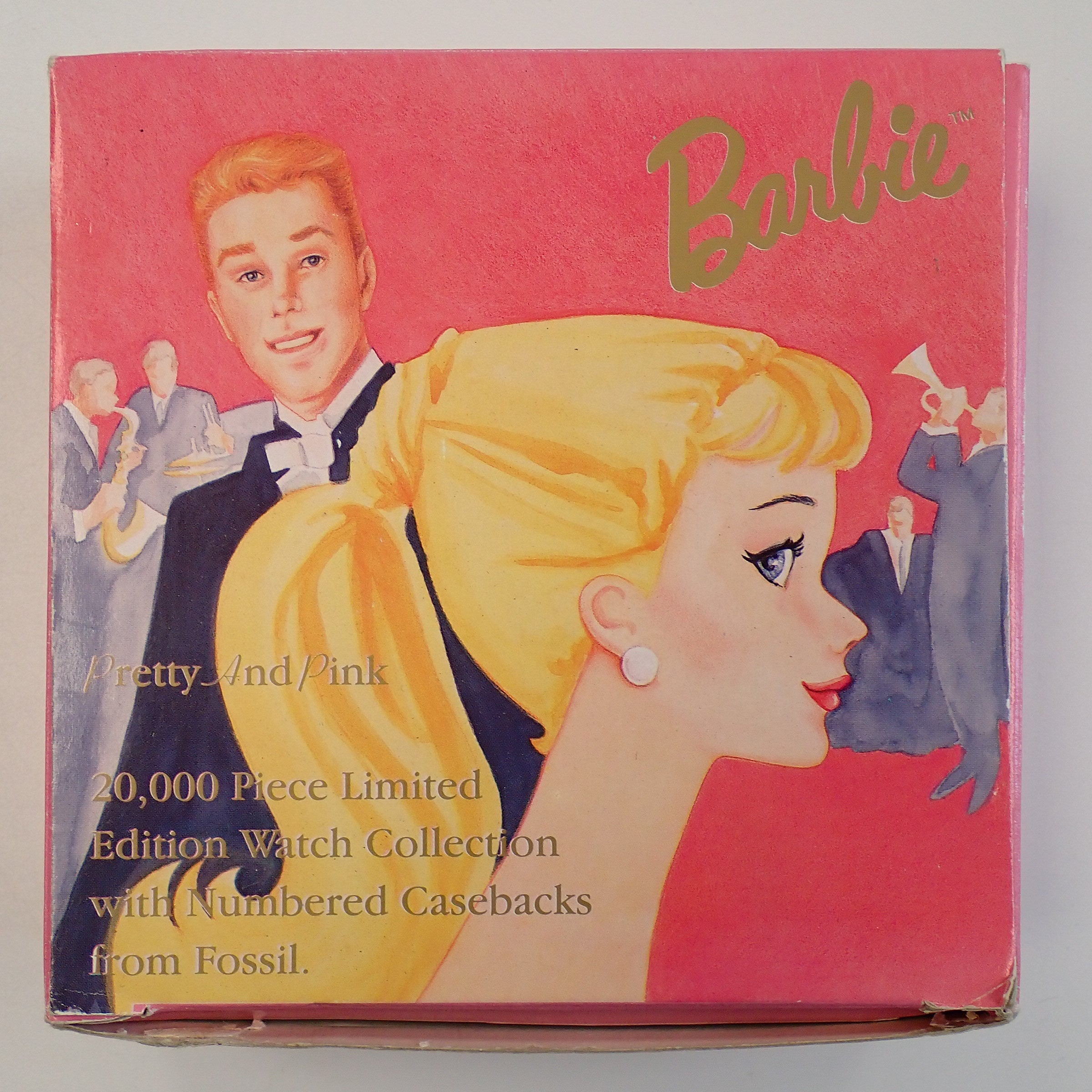 1994 Barbie Pretty and Pink Watch Set By Fossil [Pre-Owned]