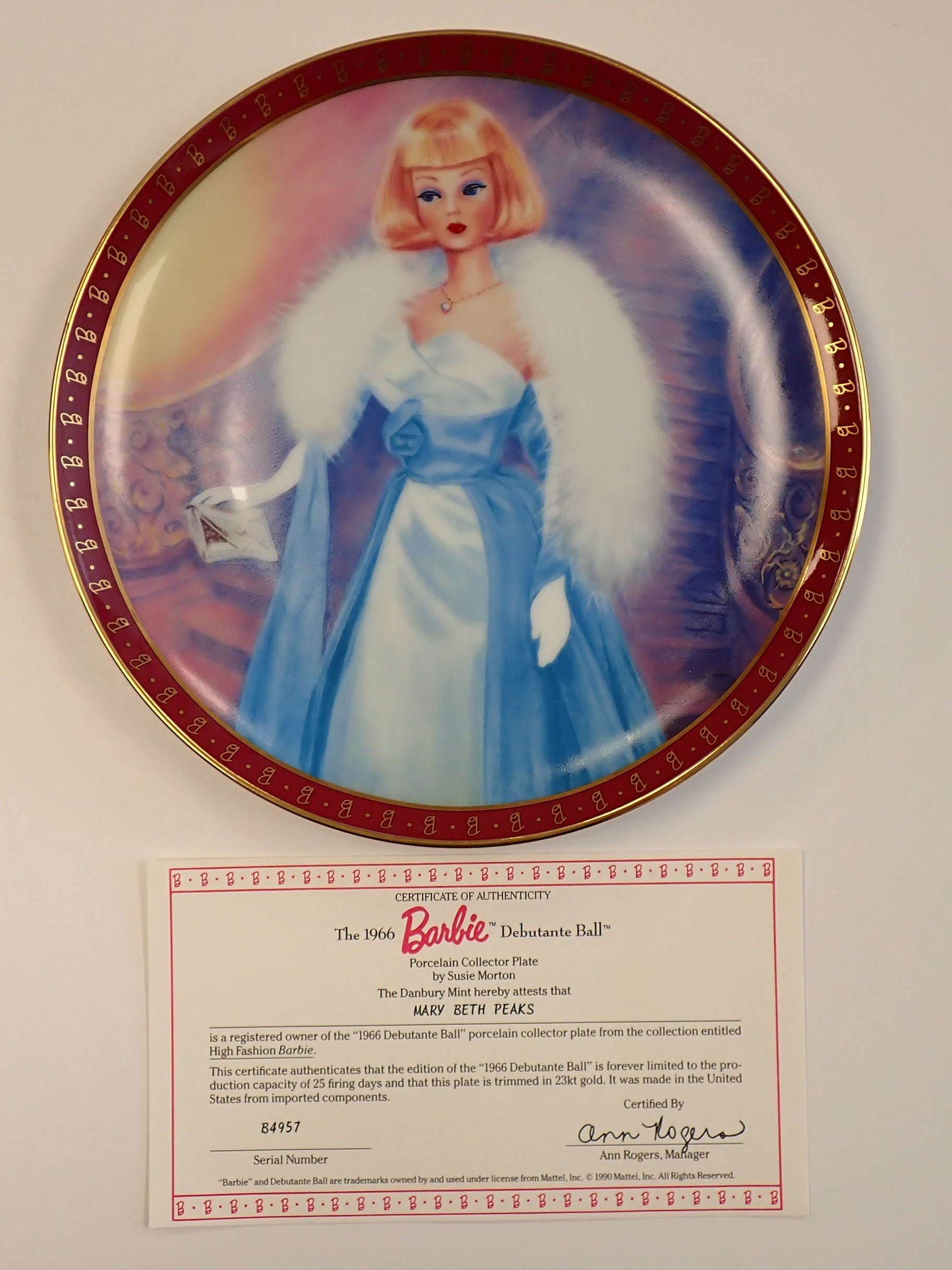 1990 "1966 Debutante Ball" - Collector Plate [Pre-Owned]