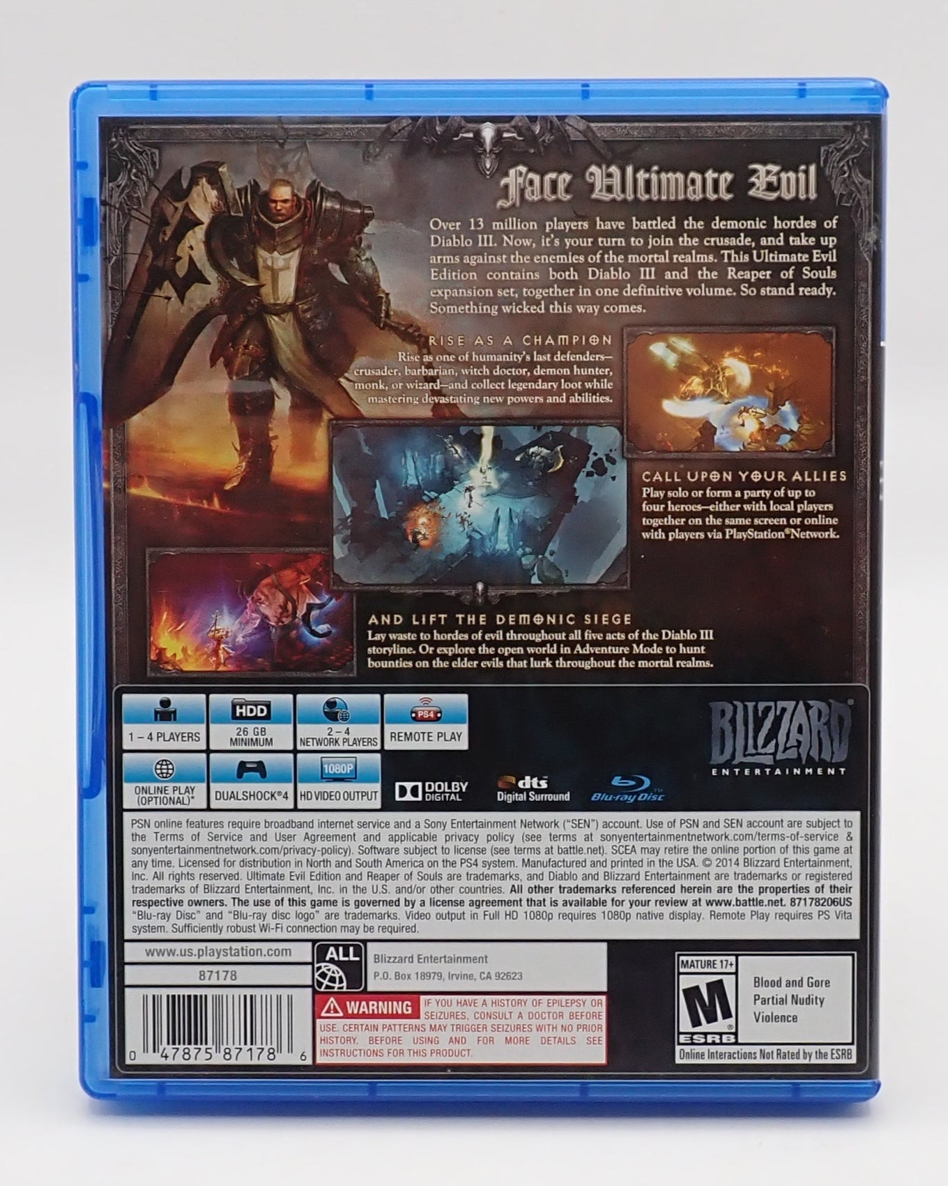Diablo III Reaper of Souls Ultimate Evil Edition - PS4