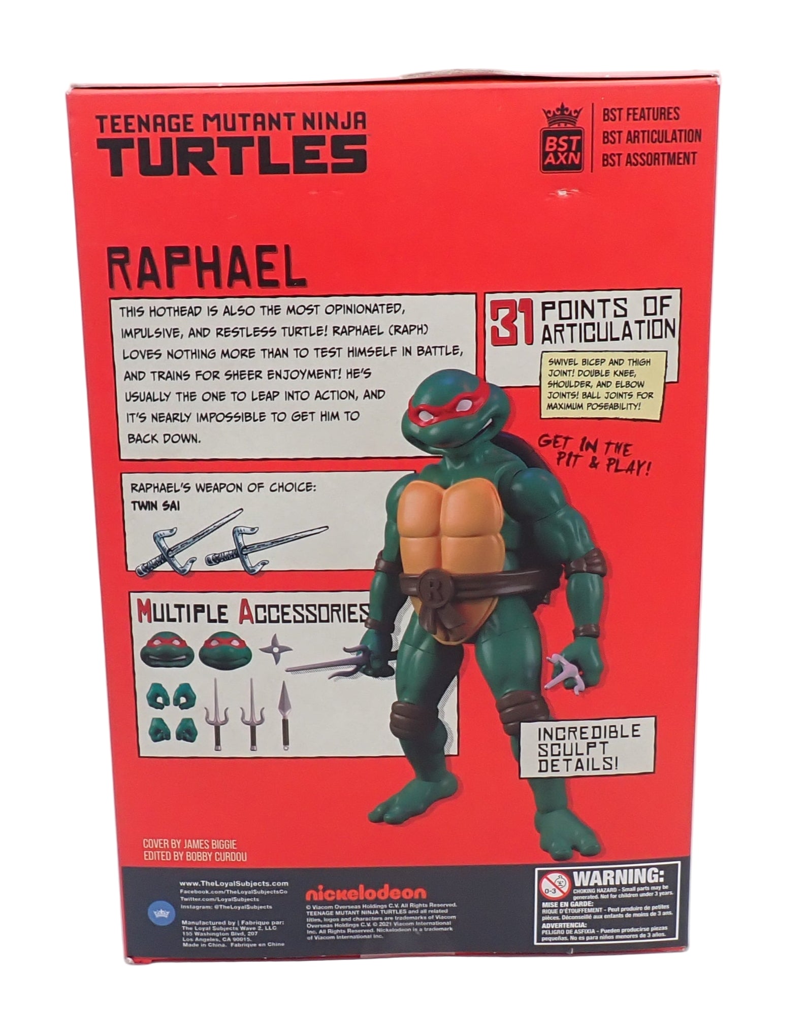 Raphael BST AXN Comic Book and Action Figure