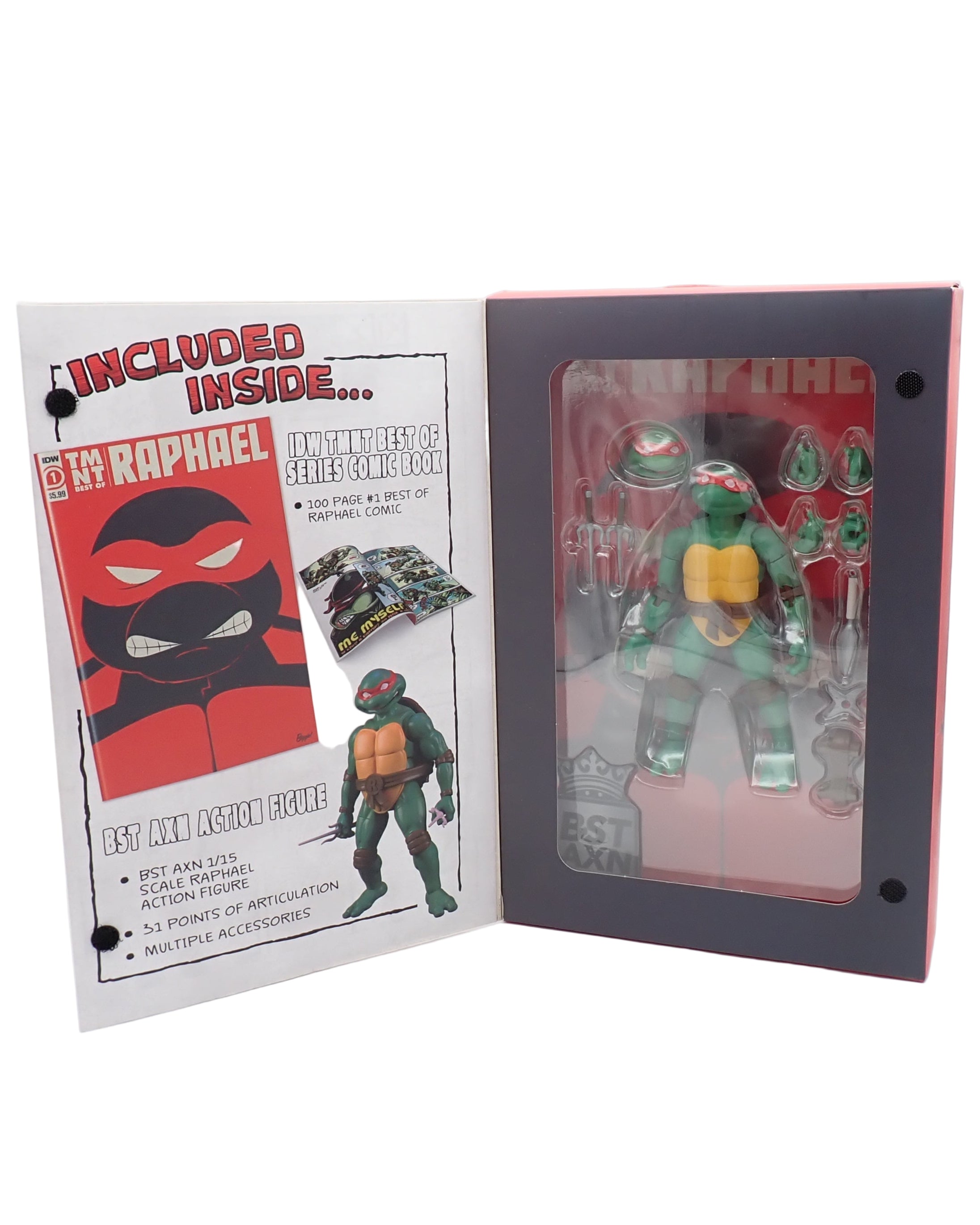 Raphael BST AXN Comic Book and Action Figure