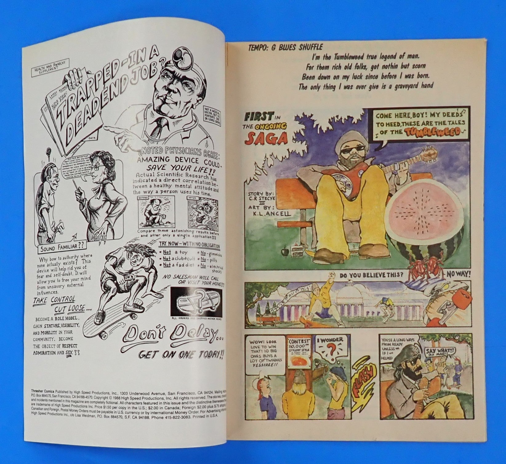 Thrasher Comics #1 (1988) - FN (5.5)
