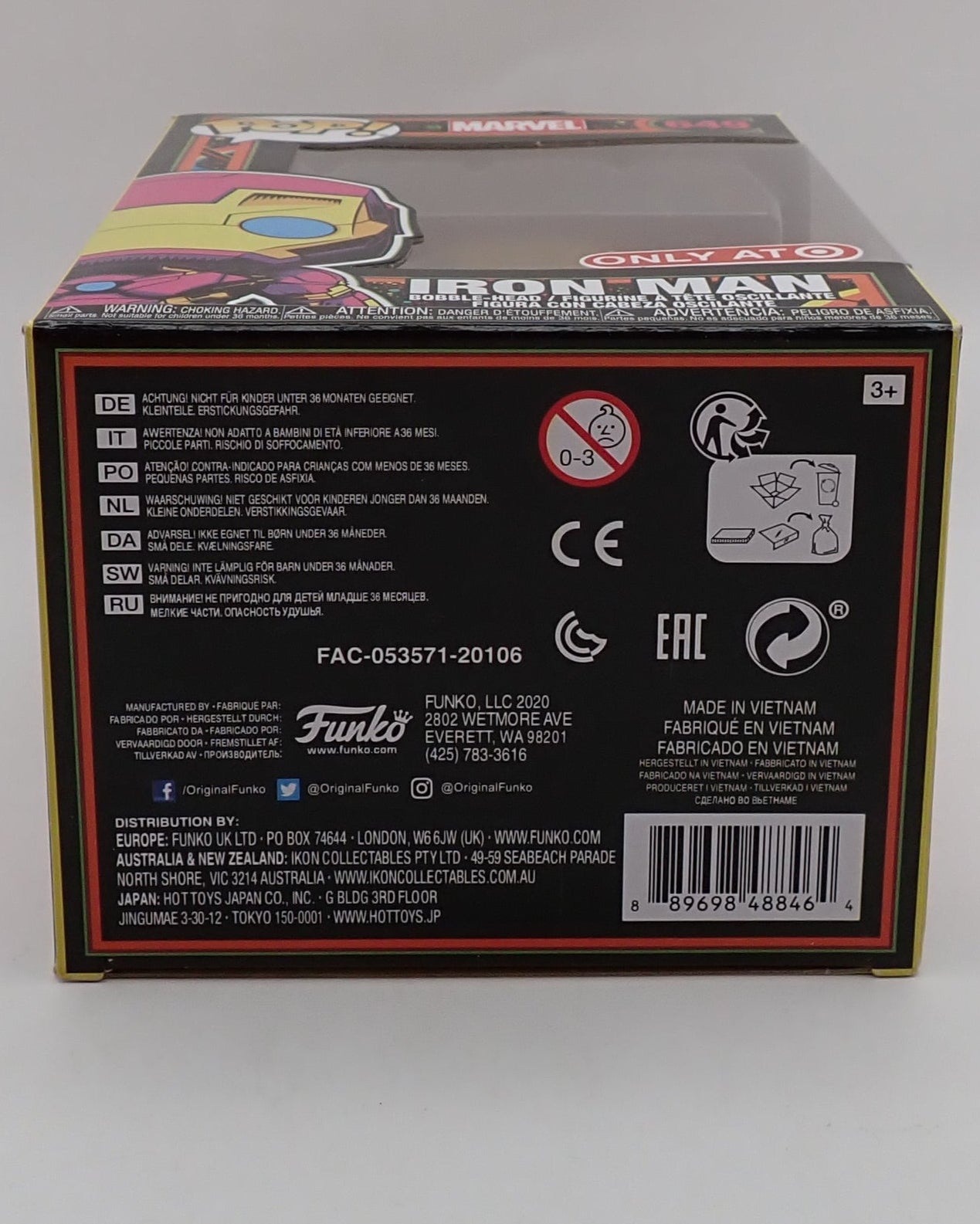 Iron Man (Black Light) - POP! #649