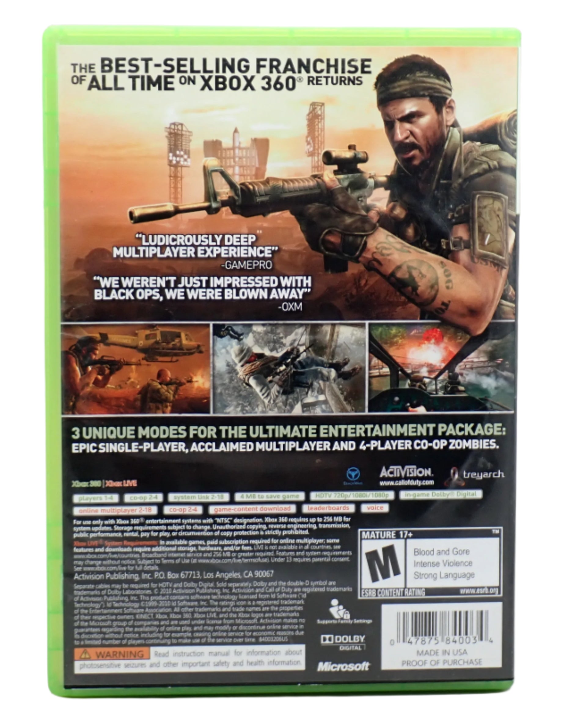 Call of Duty Black Ops - Xbox 360