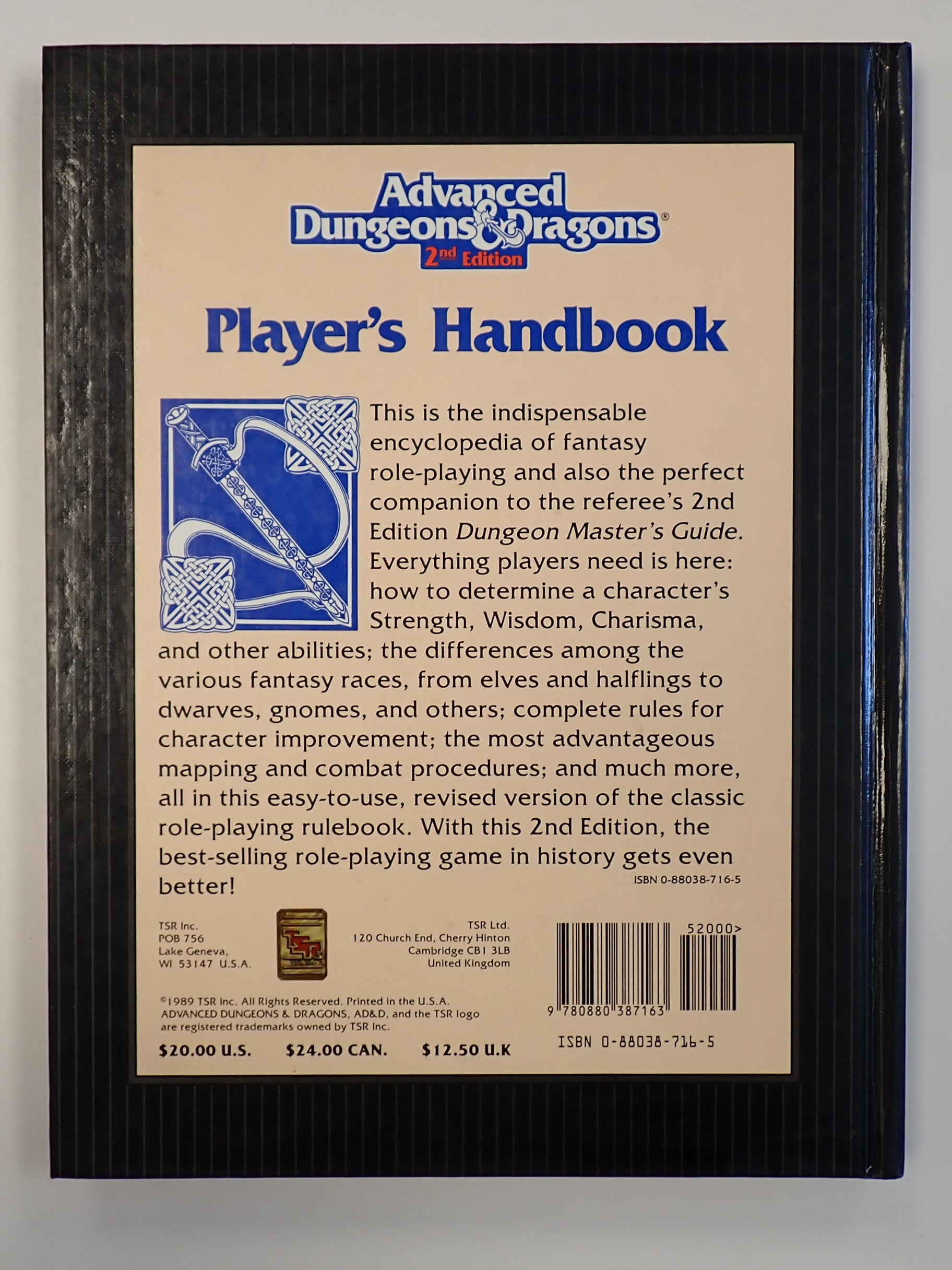 AD&D 2nd Edition Player's Handbook [Pre-Owned]