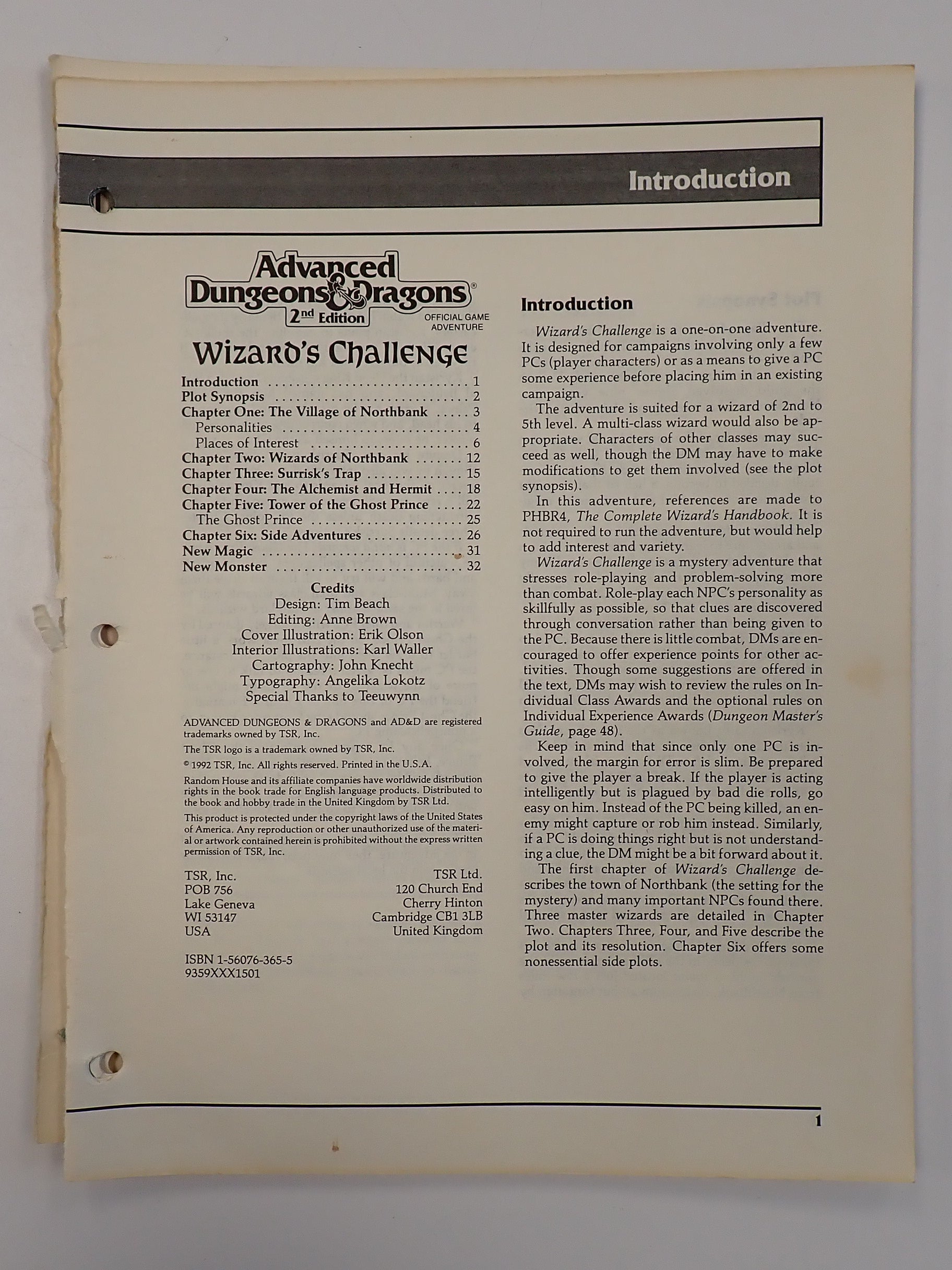 AD&D 2e Wizard's Challenge [Pre-Owned]