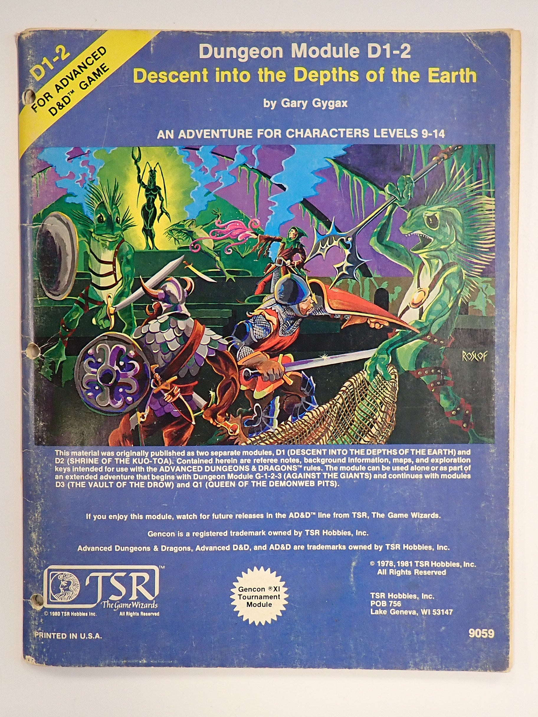 AD&D Decent into the Depths of the Earth [Pre-Owned]