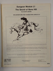AD&D Dungeon Module L1 The Secret of Bone Hill [Pre-Owned]