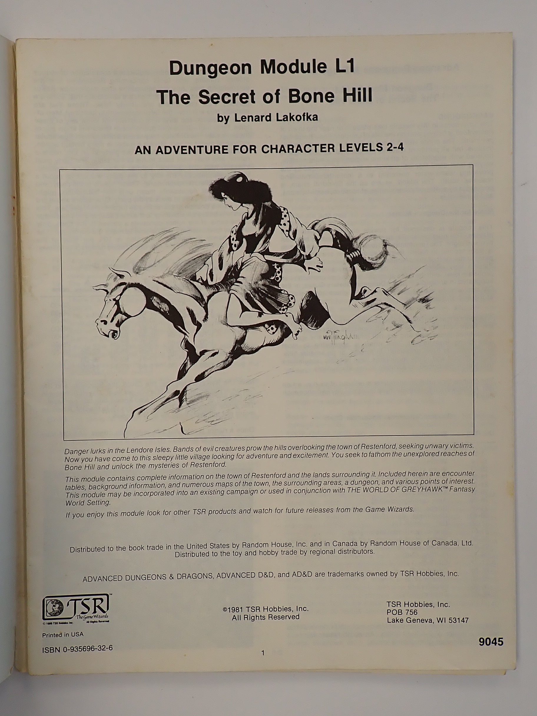 AD&D Dungeon Module L1 The Secret of Bone Hill [Pre-Owned]