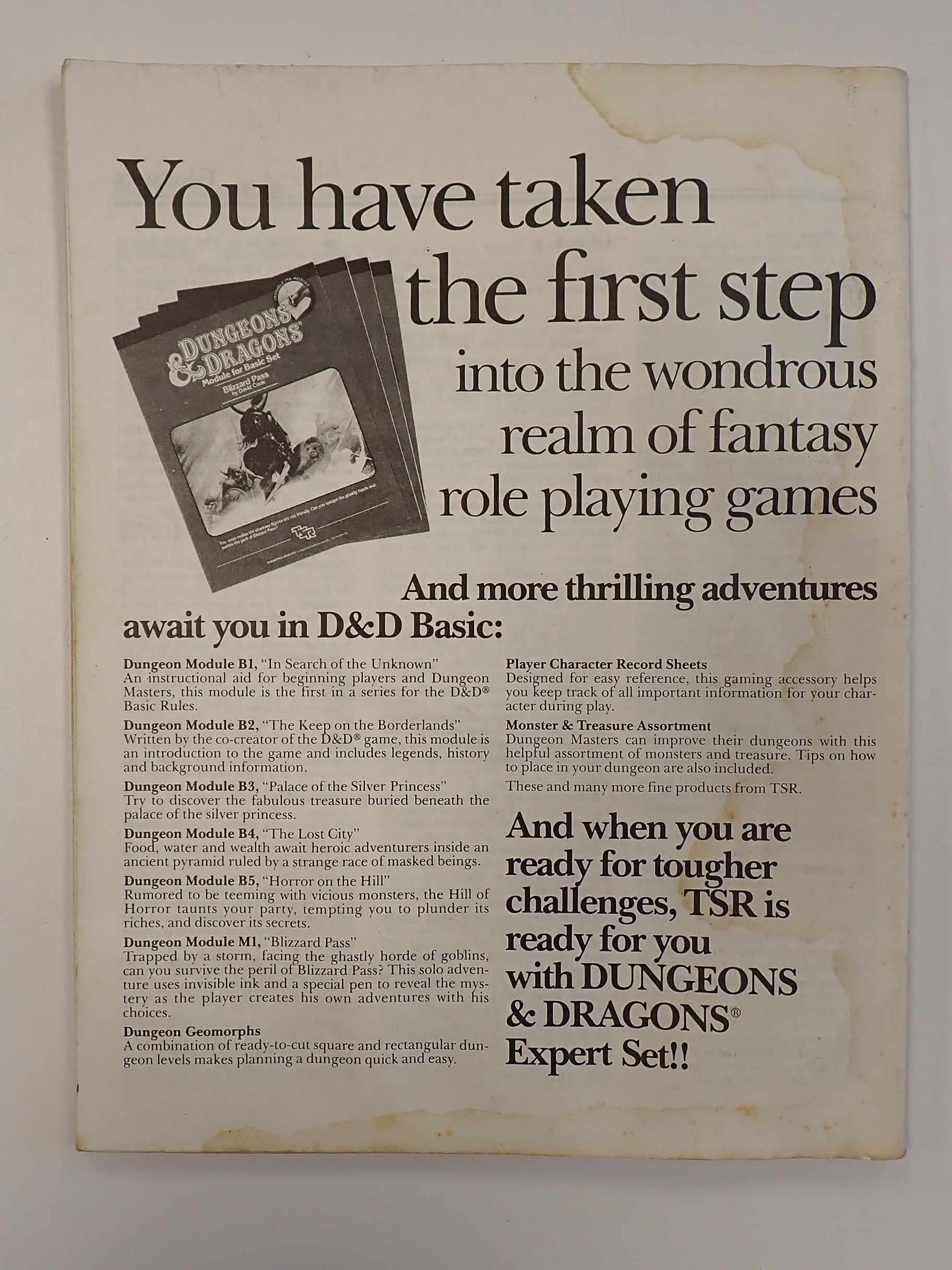 D&D Players Manual (Coverless) [Pre-Owned]