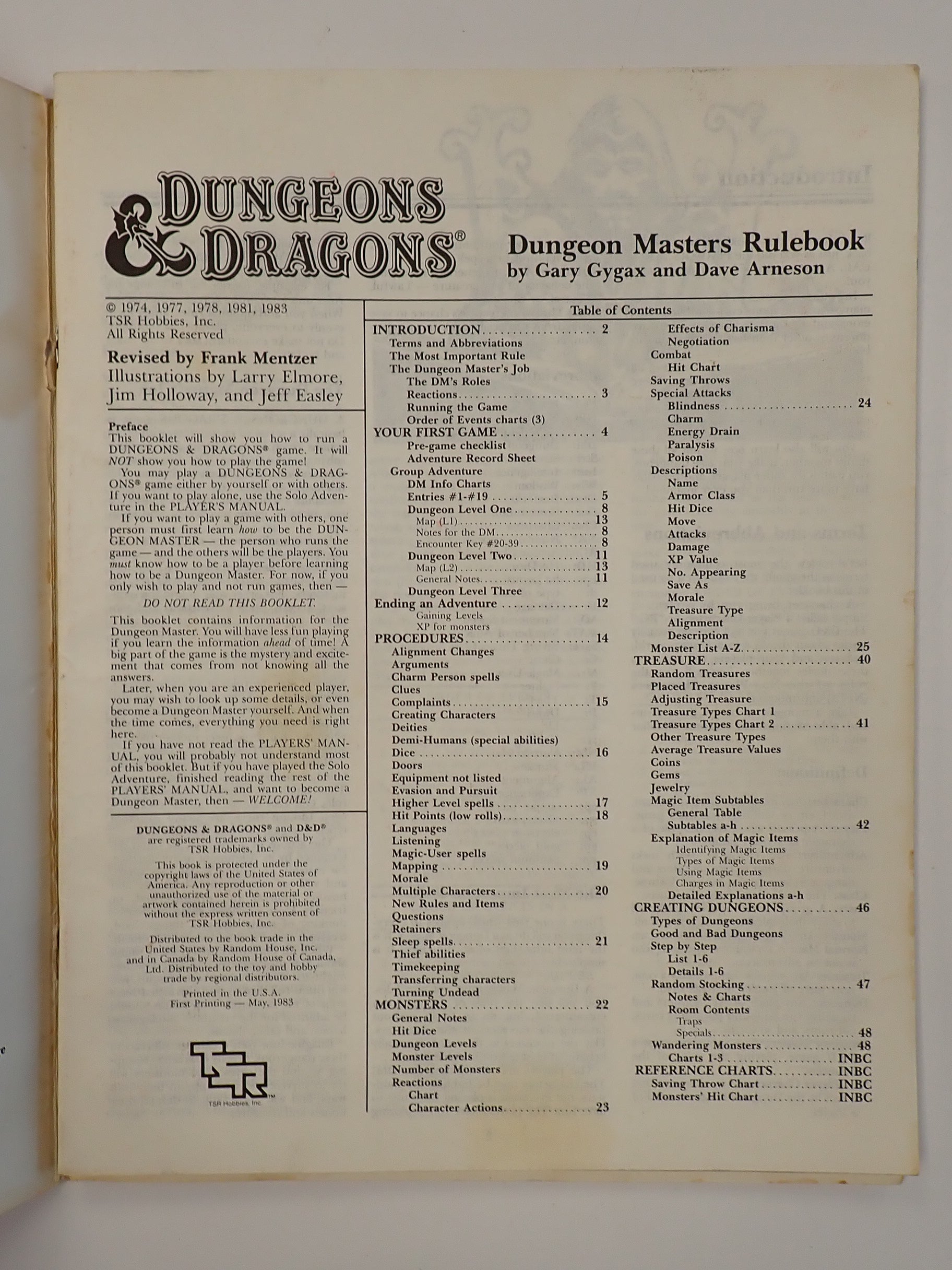 D&D Dungeon Masters Rulebook [Pre-Owned]