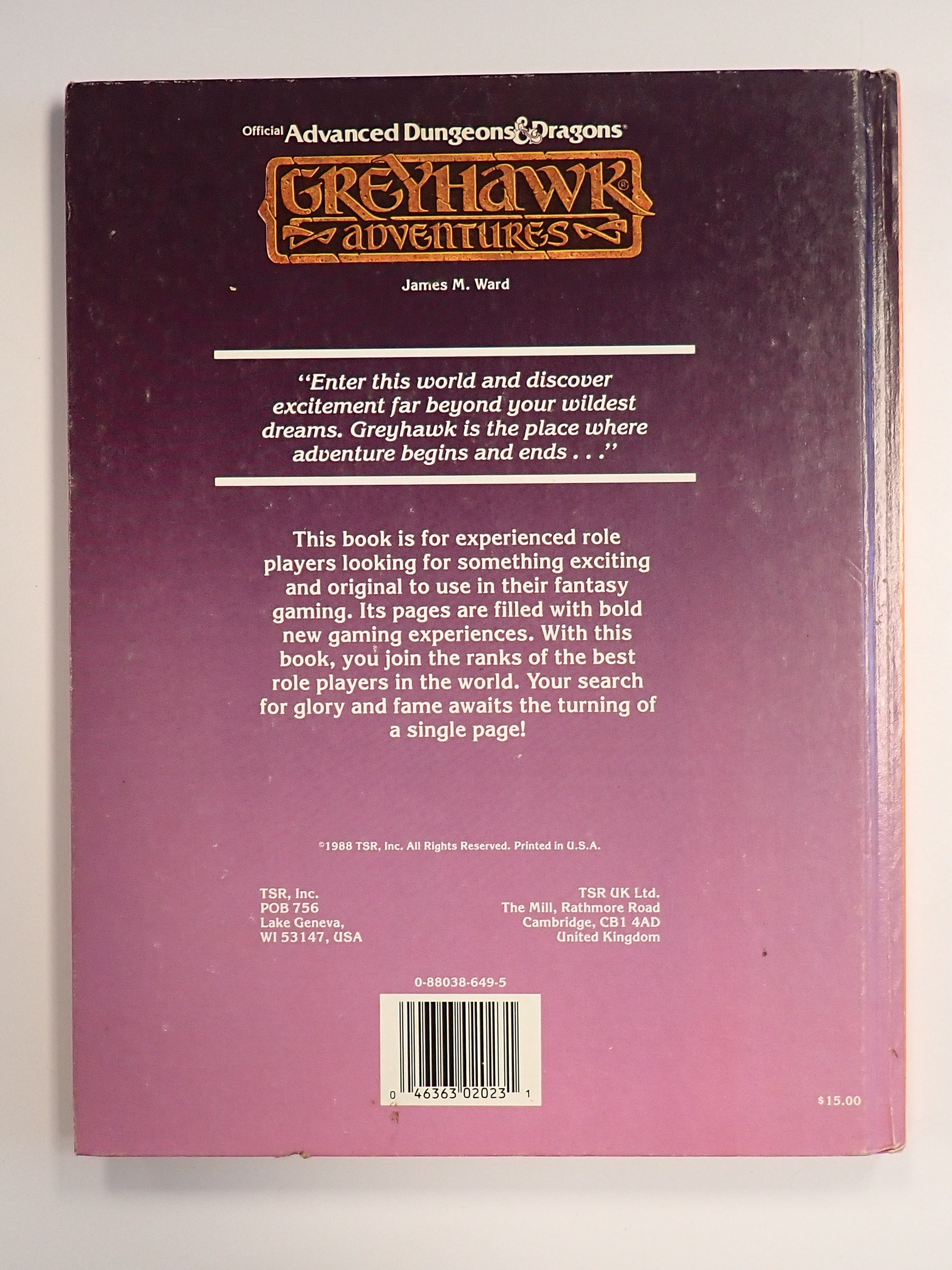 AD&D GreyHawk Adventures TSR [Pre-Owned]