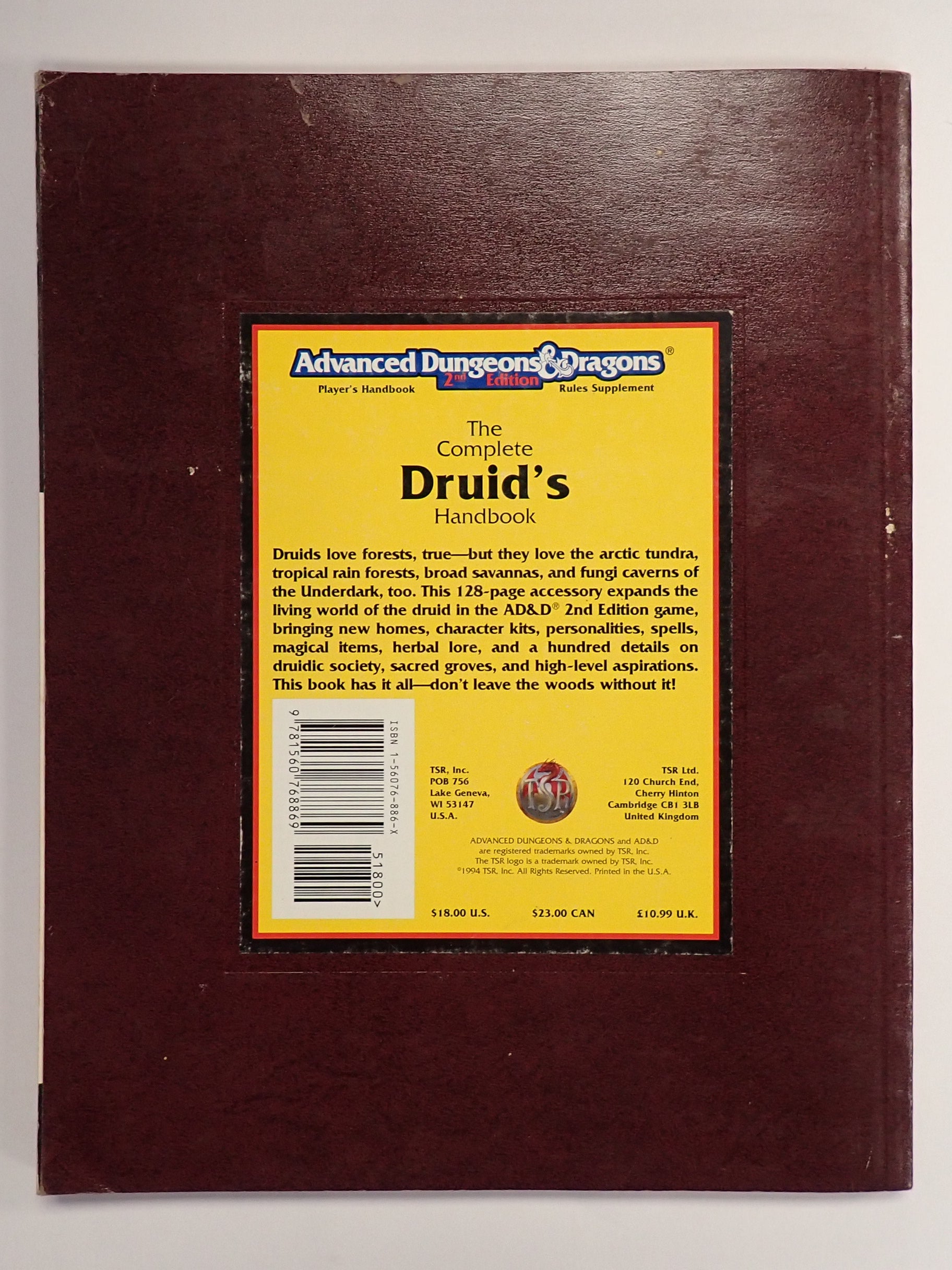 The Complete Druid's Handbook - AD&D [Pre-Owned]