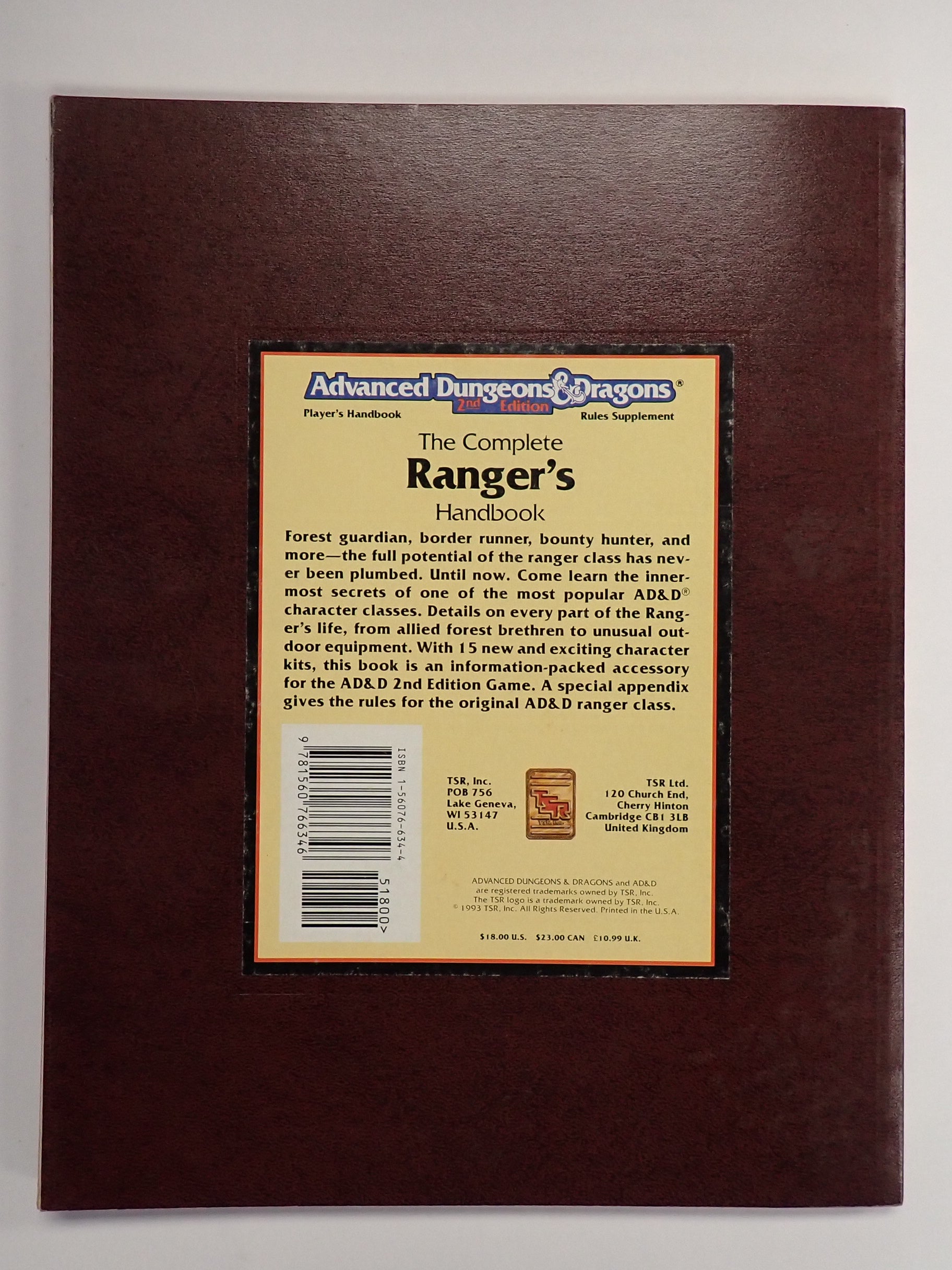 AD&D 2nd Edition Complete Ranger Handbook (Loose) [Pre-Owned]