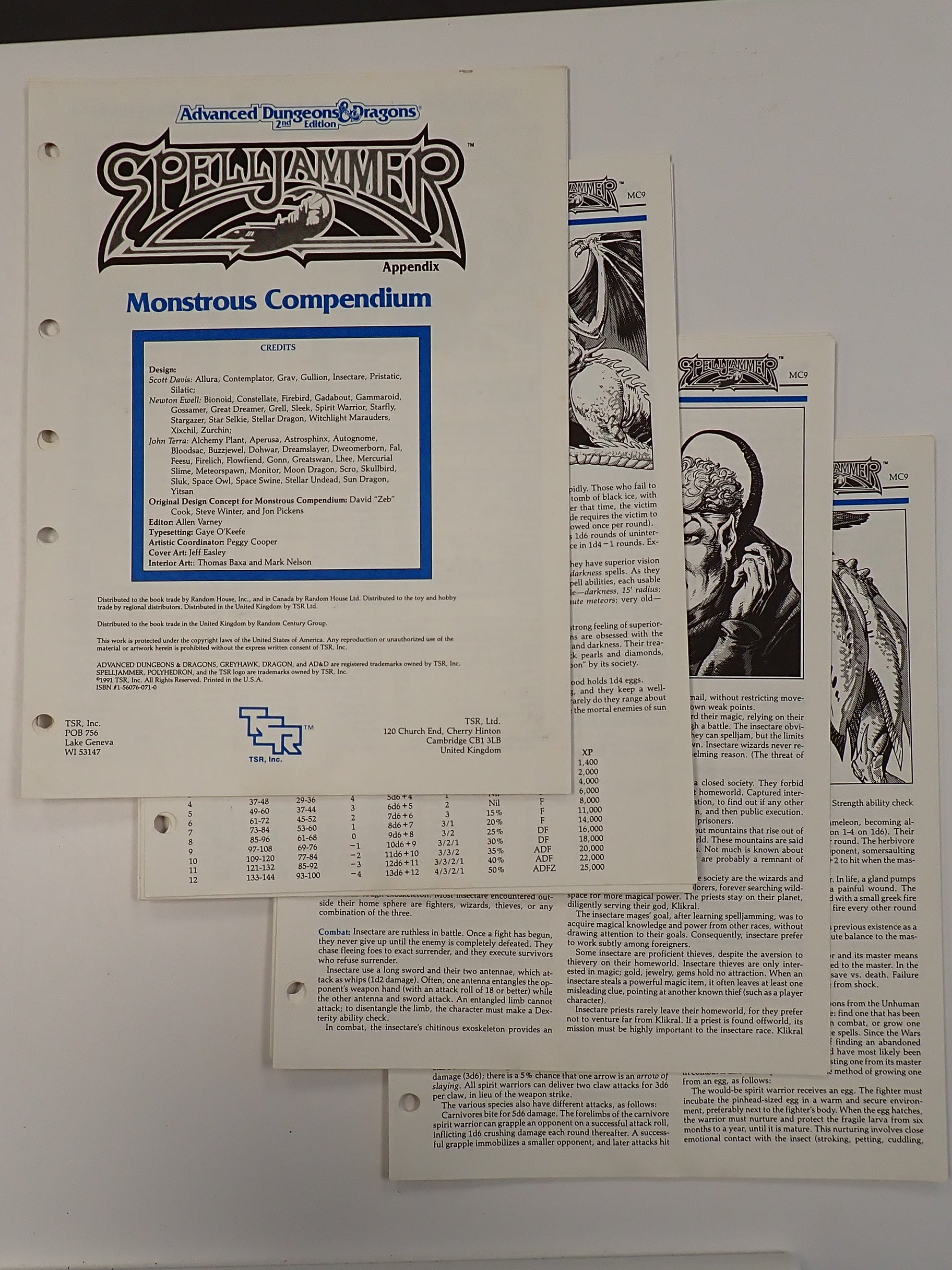 AD&D MC Spelljammer Appendix (Loose) [Pre-Owned]