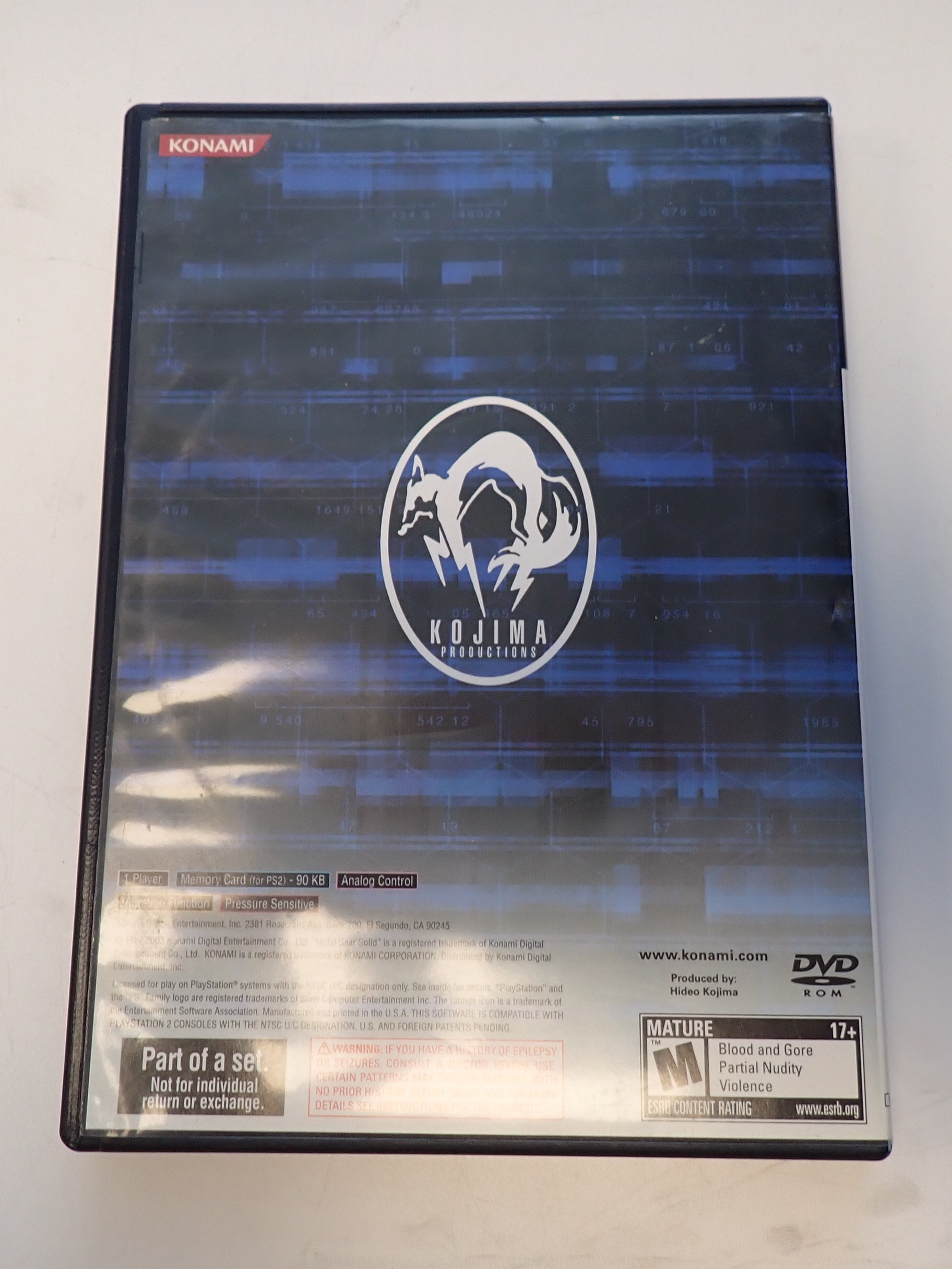 Metal Gear Solid 2 - PlayStation 2 [Pre-Owned]