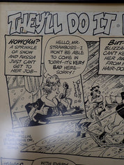 Original Art Panel from Comic They'll Do It Every Time Signed by Bob Dunn and Al Scaduto