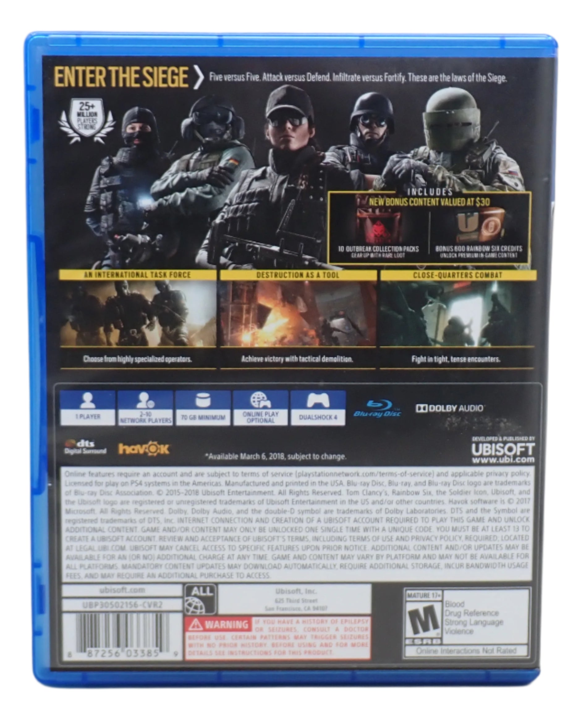 Tom Clancy's Rainbow Six Siege Advanced Edition - PS4