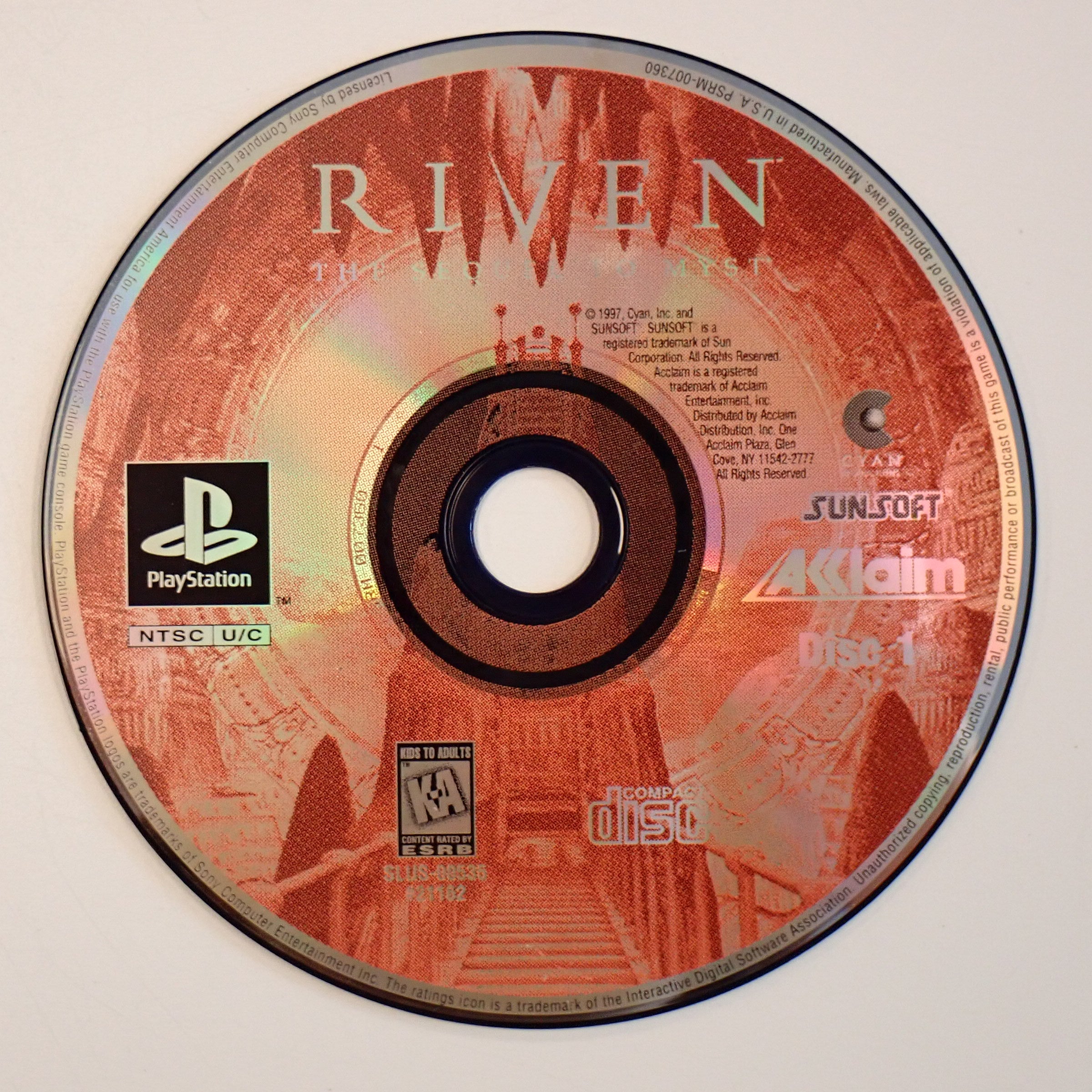 Riven: The Sequel to Myst (Loose) - PS1