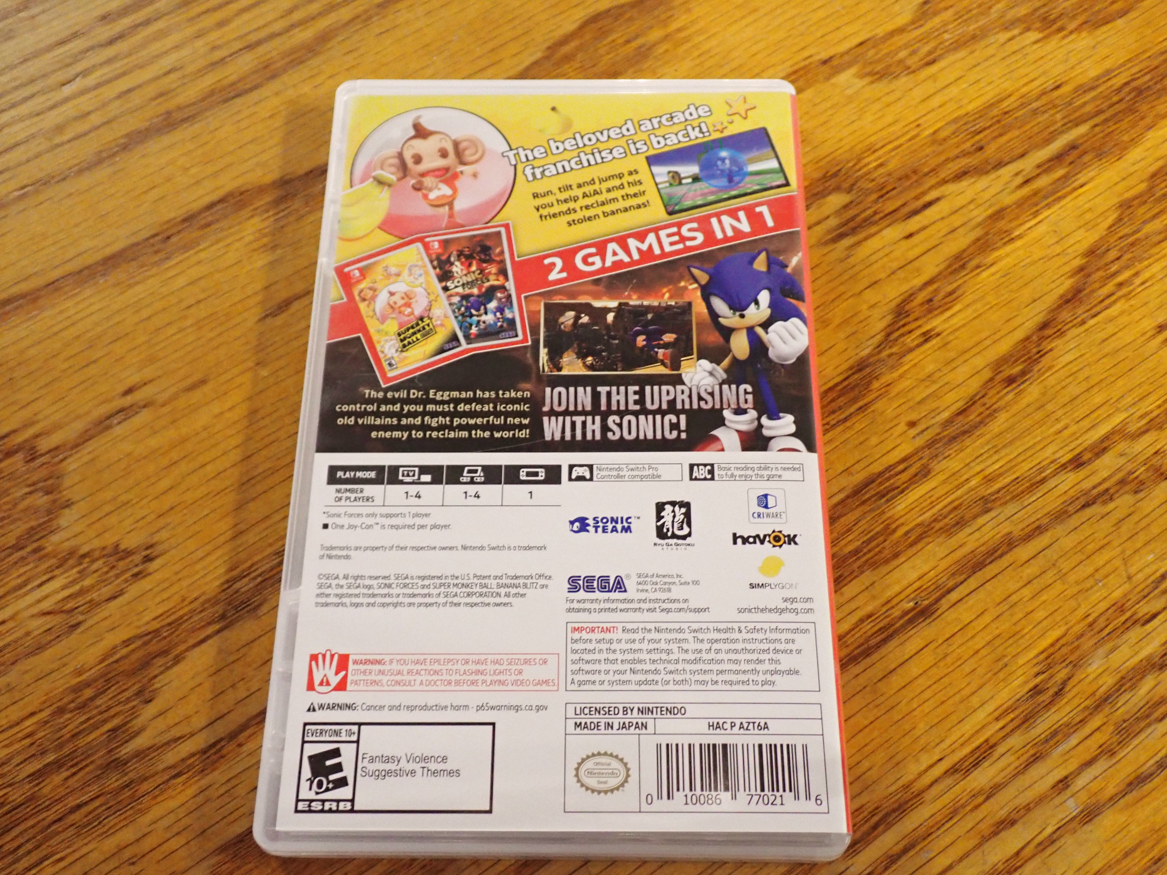 Sonic Forces/Super Monkey Ball - NS