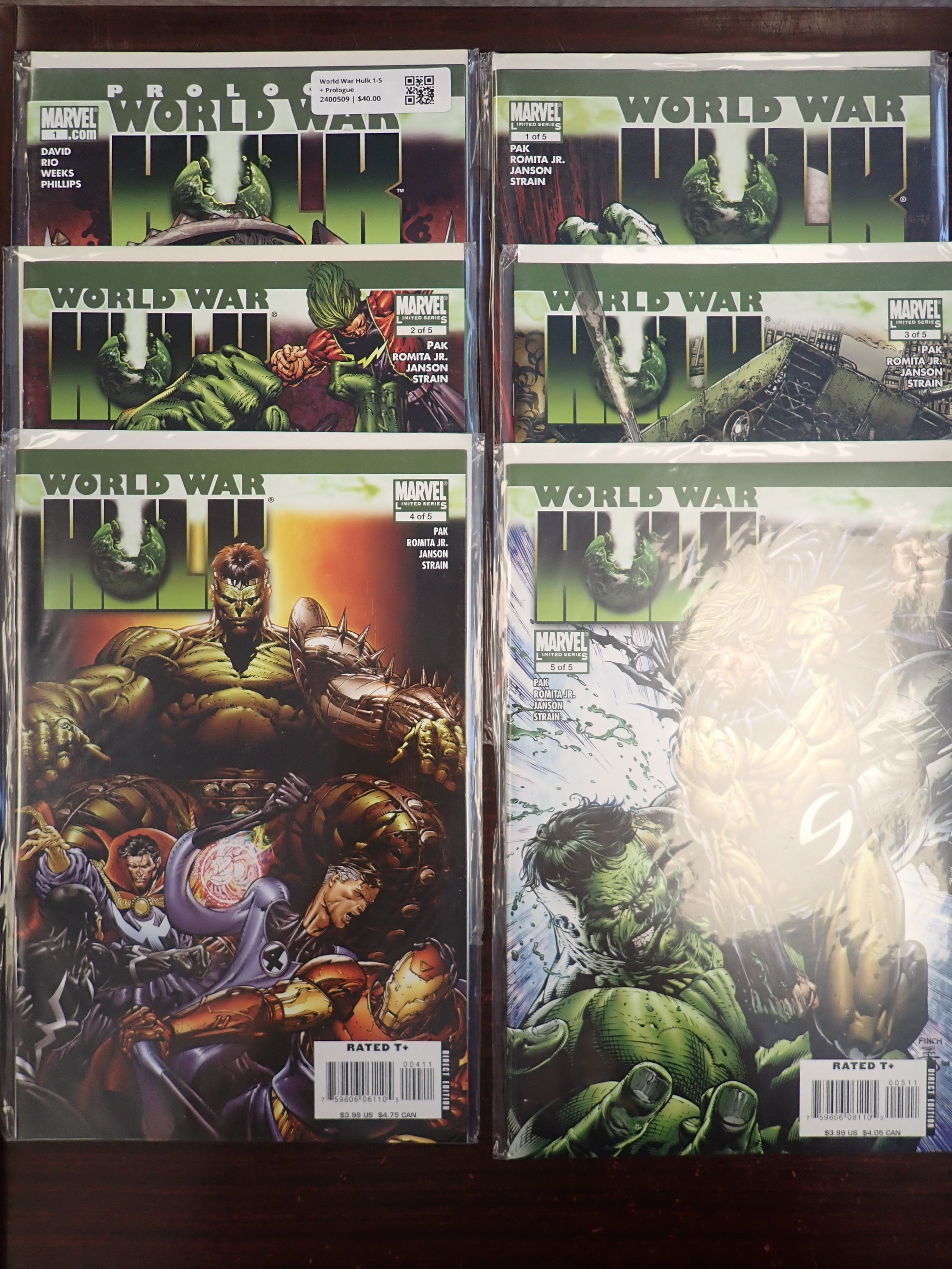 World War Hulk 1-5 + Prologue Complete Set