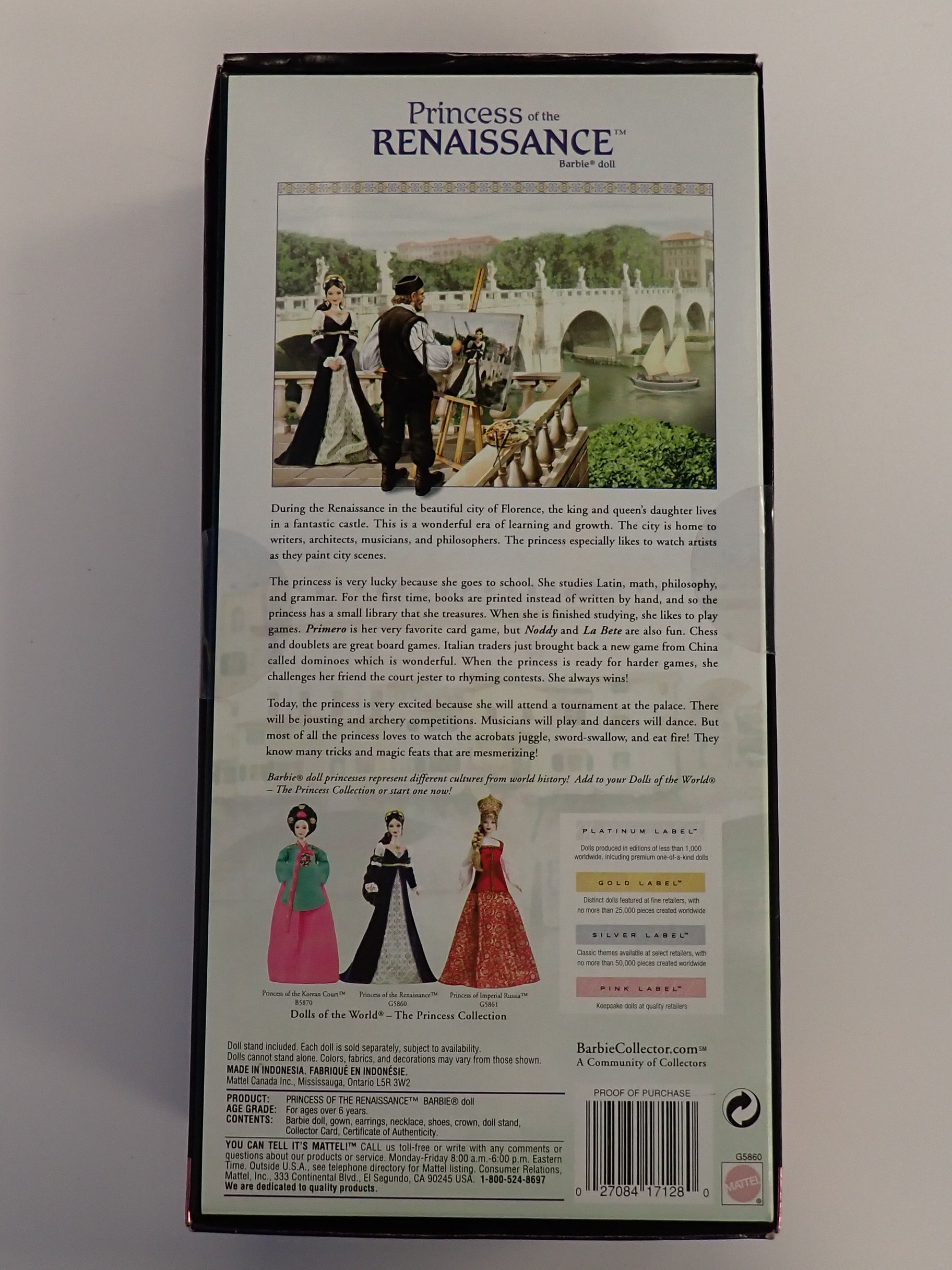 Dolls of the World Princess of the Renaissance Barbie [Pre-Owned]
