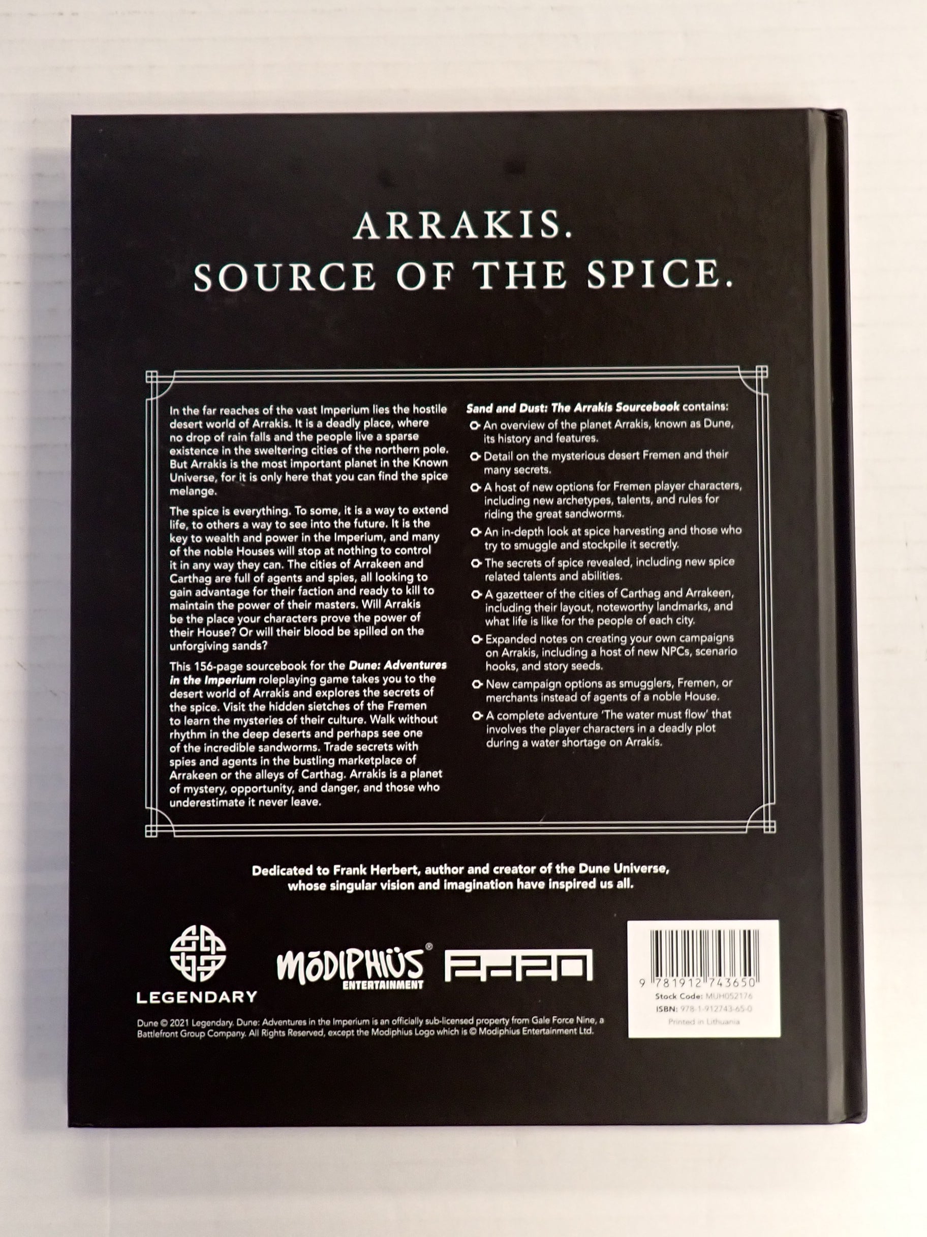 Dune Adventures in the Imperium - Sand and Dust Arrakis Sourcebook [Pre-Owned]