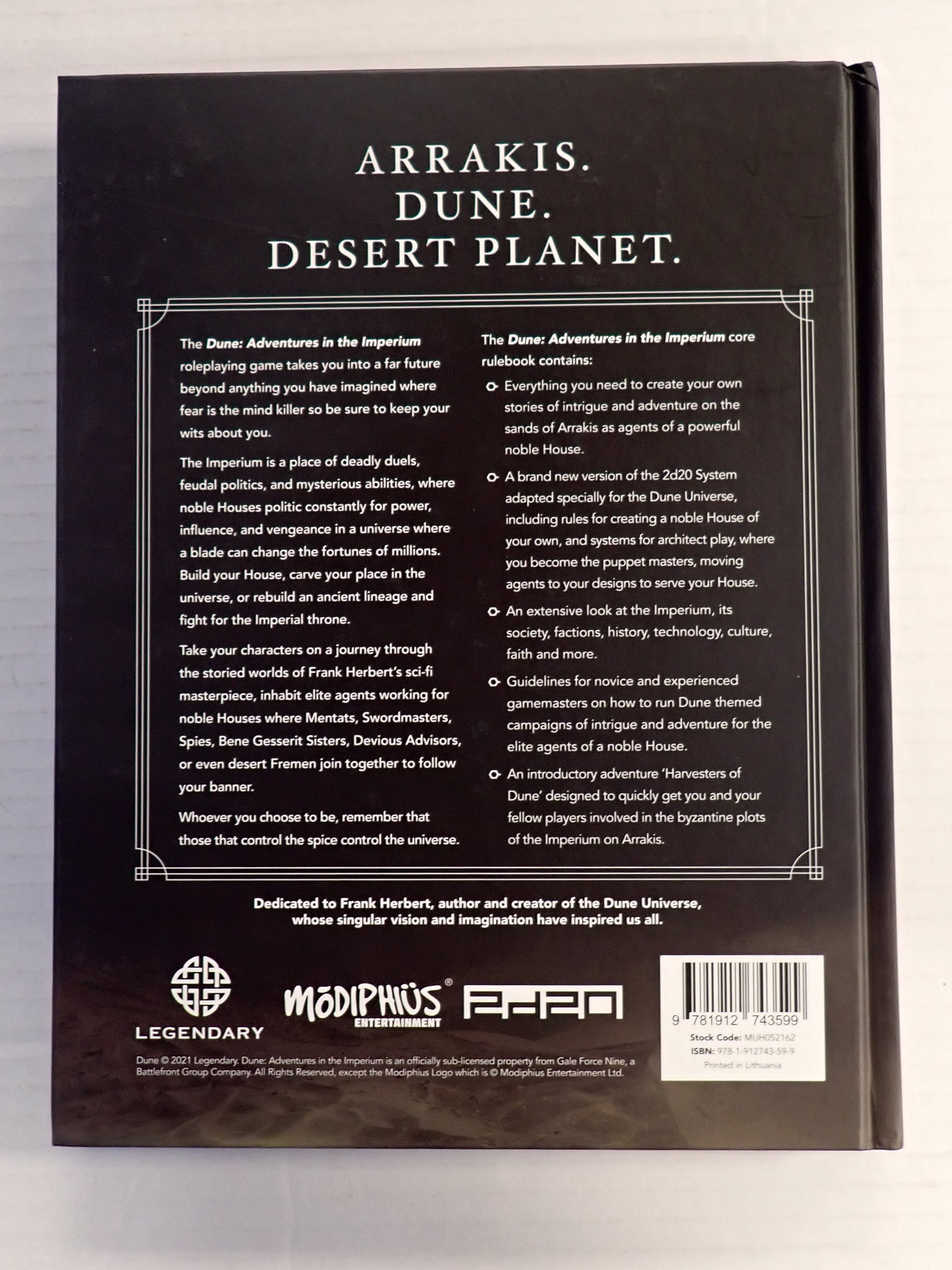 Dune Adventures in the Imperium - Core Rulebook [Pre-Owned]