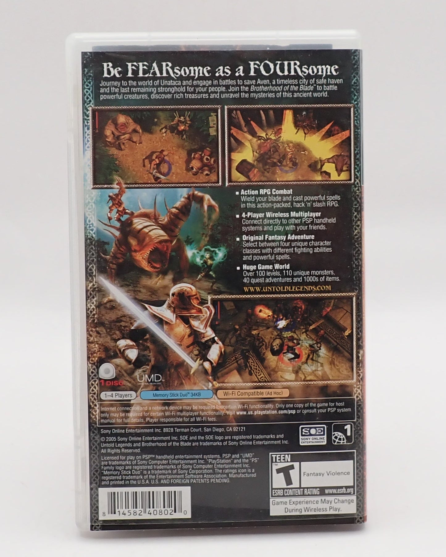 Untold Legends Brotherhood of the Blade - PSP