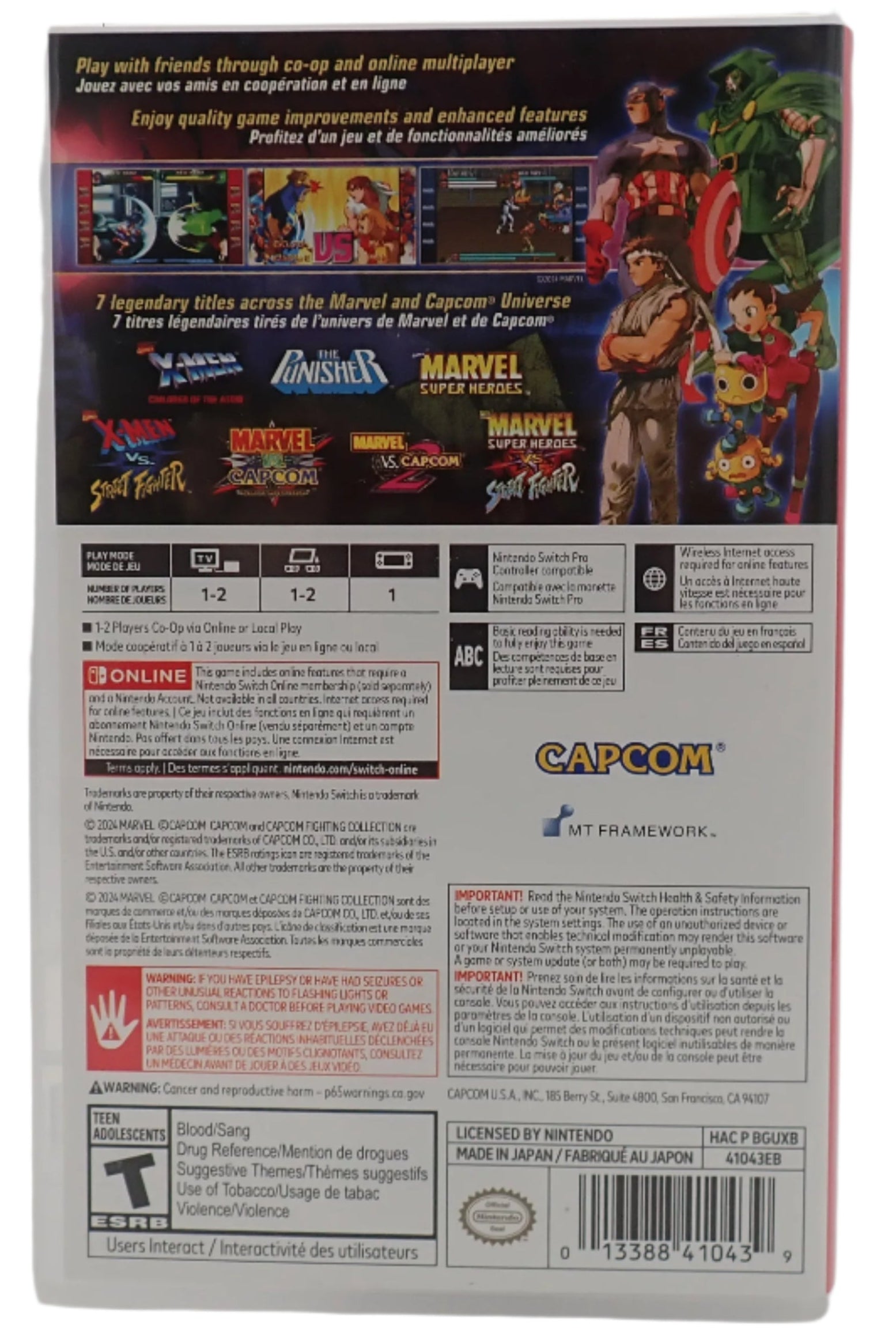 Marvel vs Capcom Fighting Collection - Switch