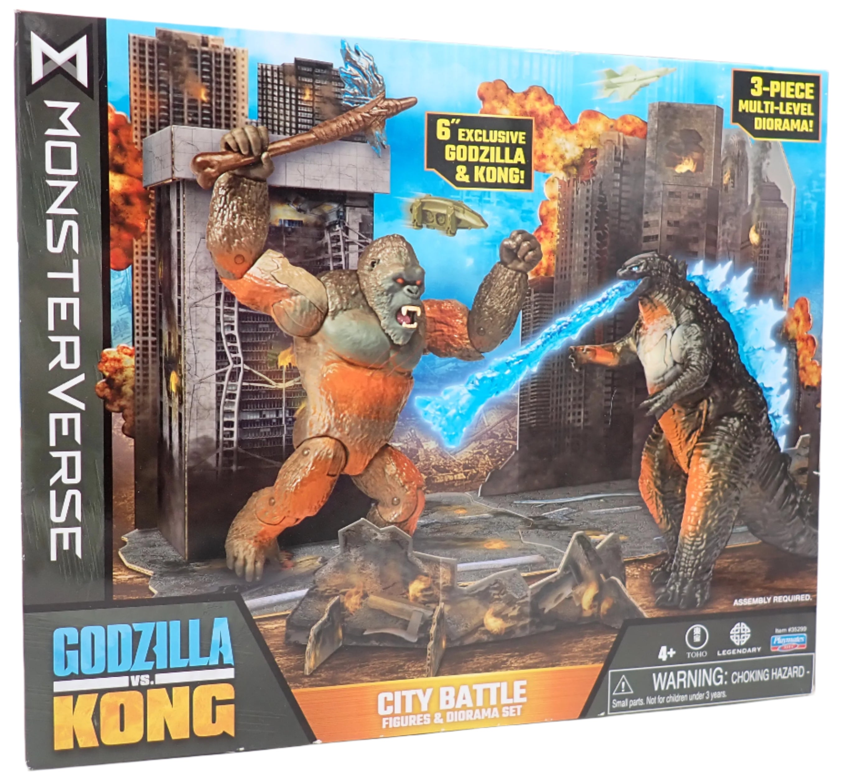 City Battle Figures & Diorama Set - Godzilla vs. Kong