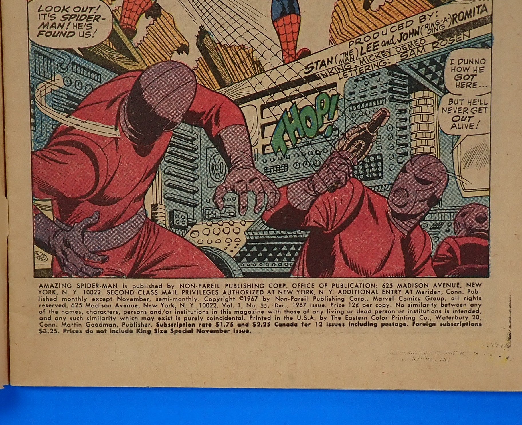 Amazing Spider-Man #55 (1967) - VG/VG+ (4.0-4.5) - Iconic John Romita Sr. Cover
