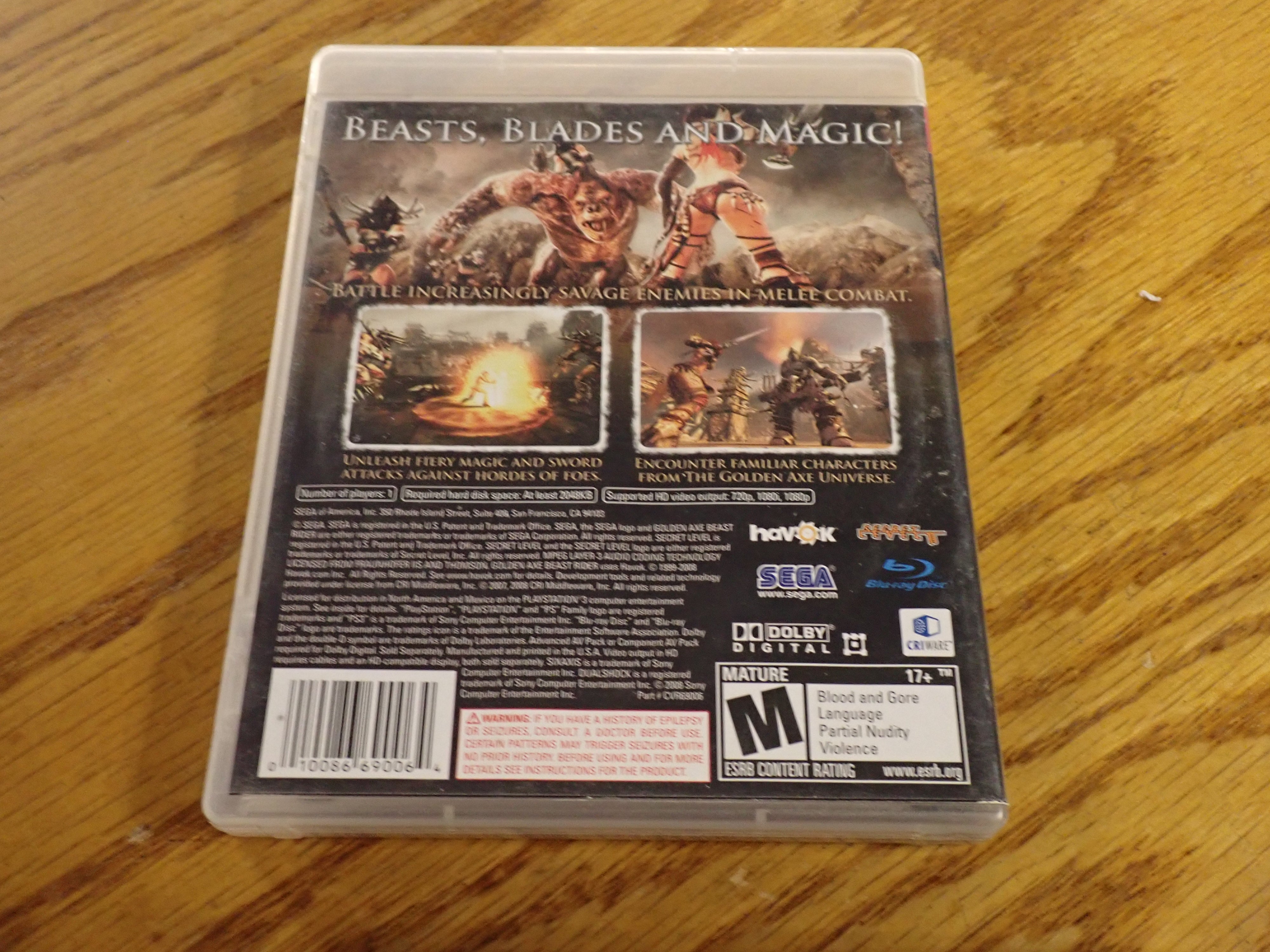 Golden Axe Beast Rider - PS3