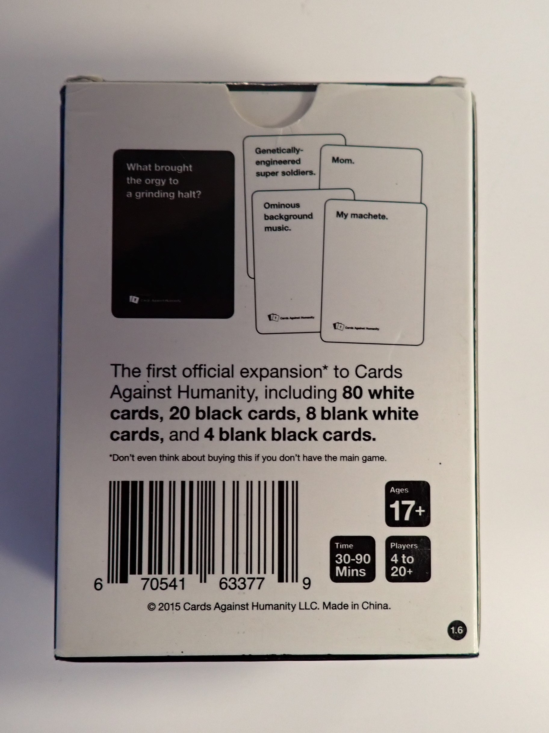 Cards Against Humanity and First and Second Expansions [Pre-Owned]