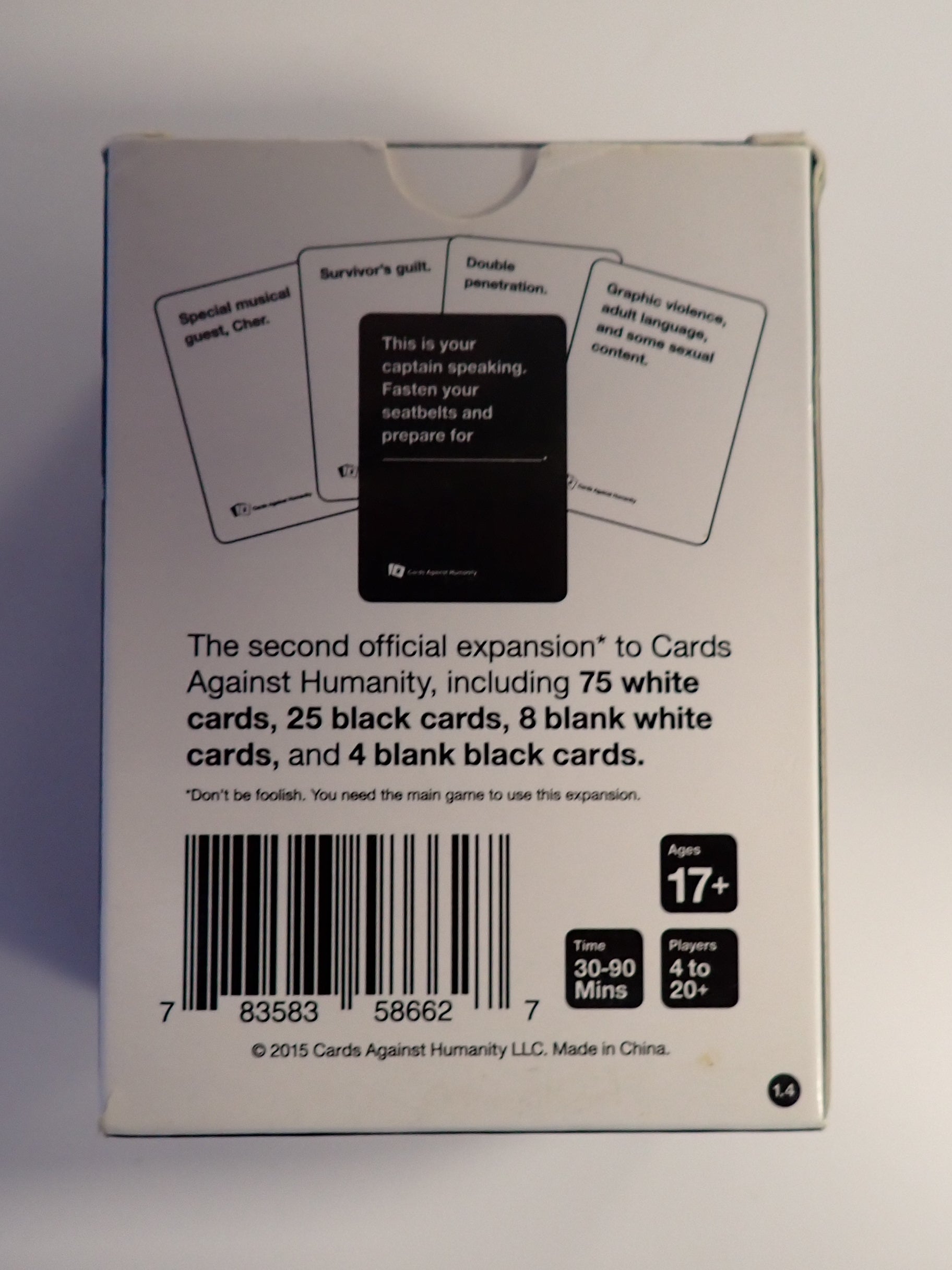 Cards Against Humanity and First and Second Expansions [Pre-Owned]