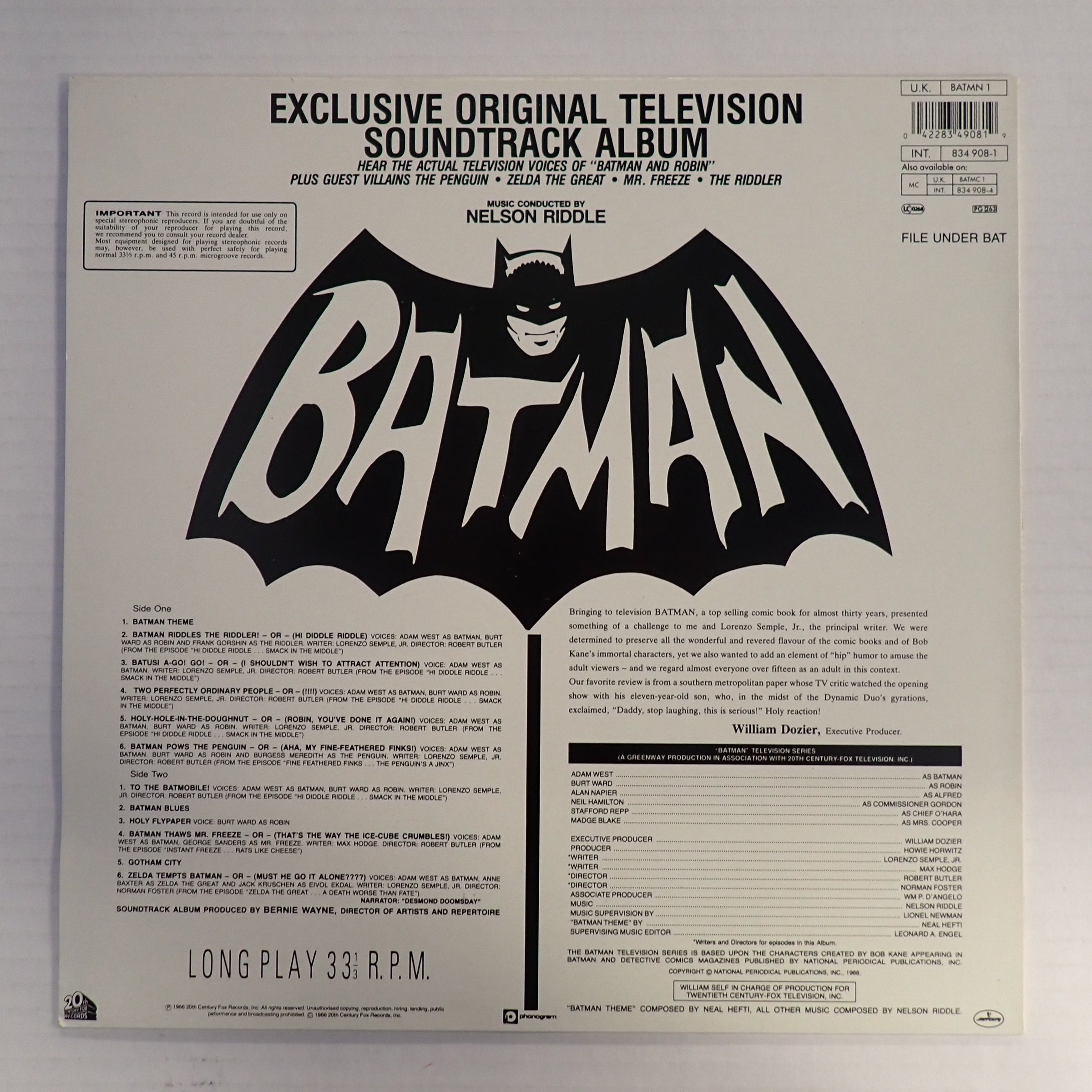 Batman Original Television Soundtrack - Vinyl [Pre-Owned]