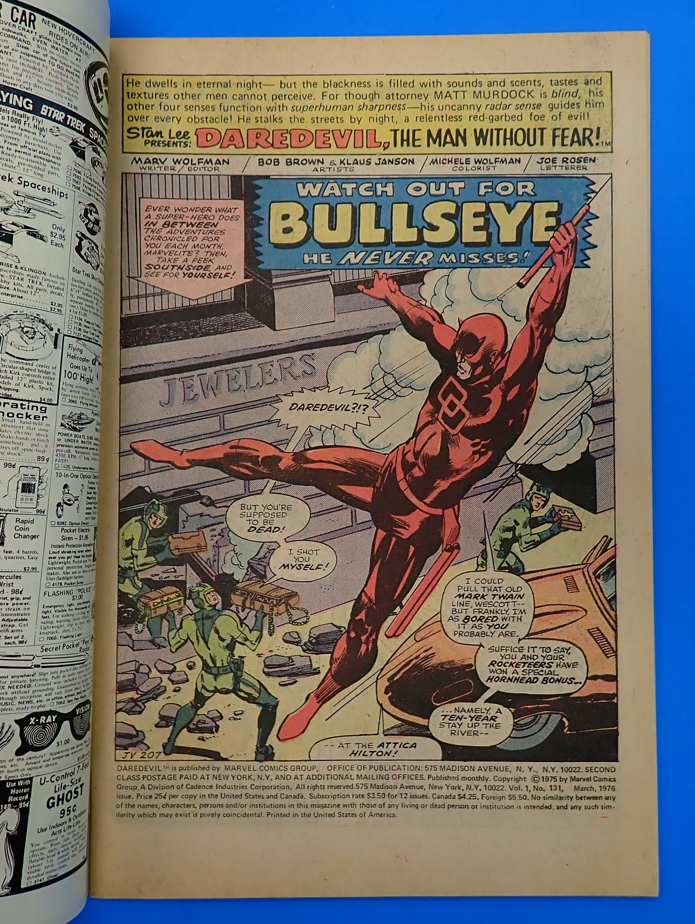 Daredevil #131 (1975) - VF+ (8.5) - 1st App. & Origin of Bullseye