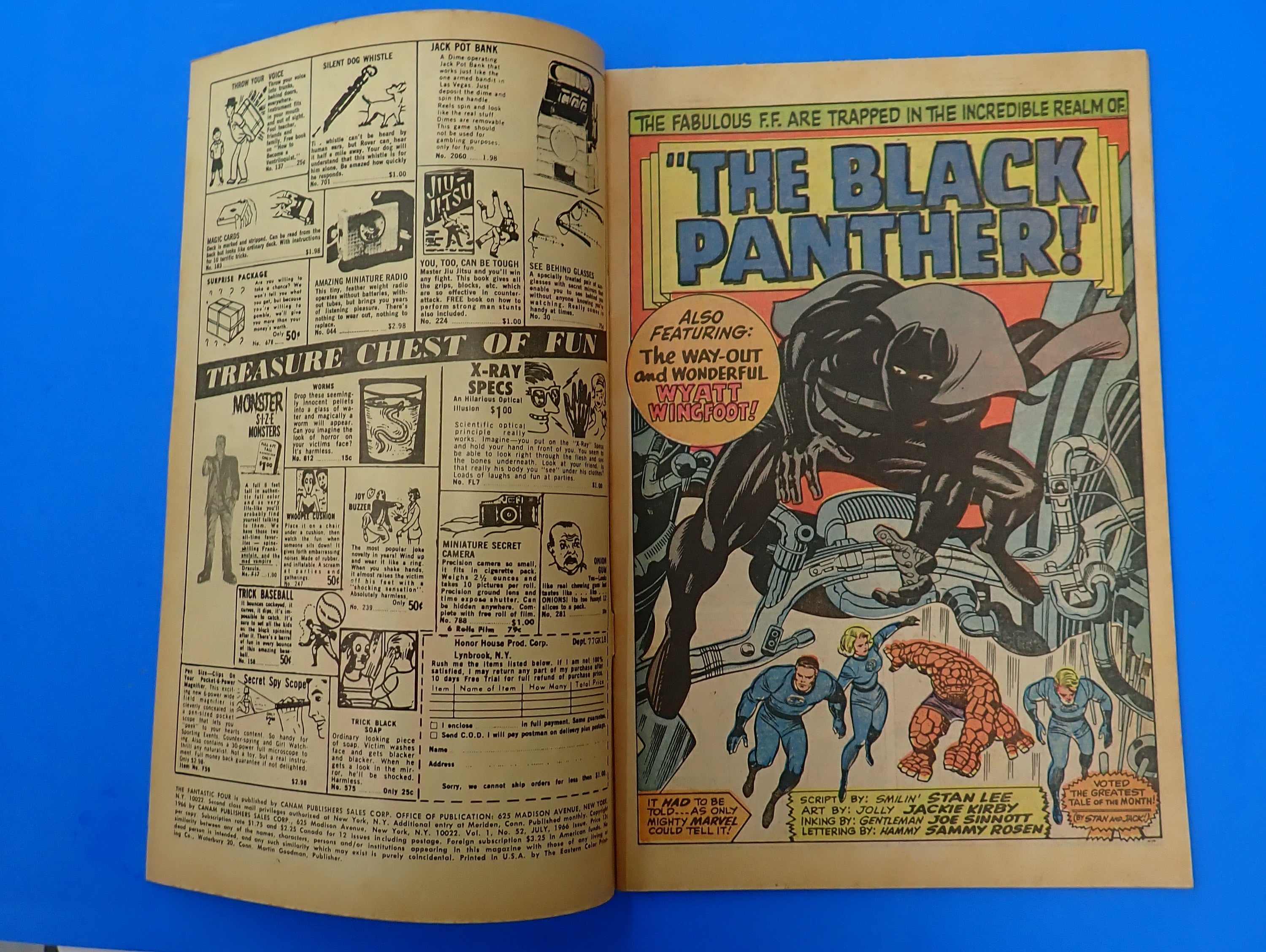 Fantastic Four #52 (1966) - VG+ (4.5) - 1st App. Black Panther