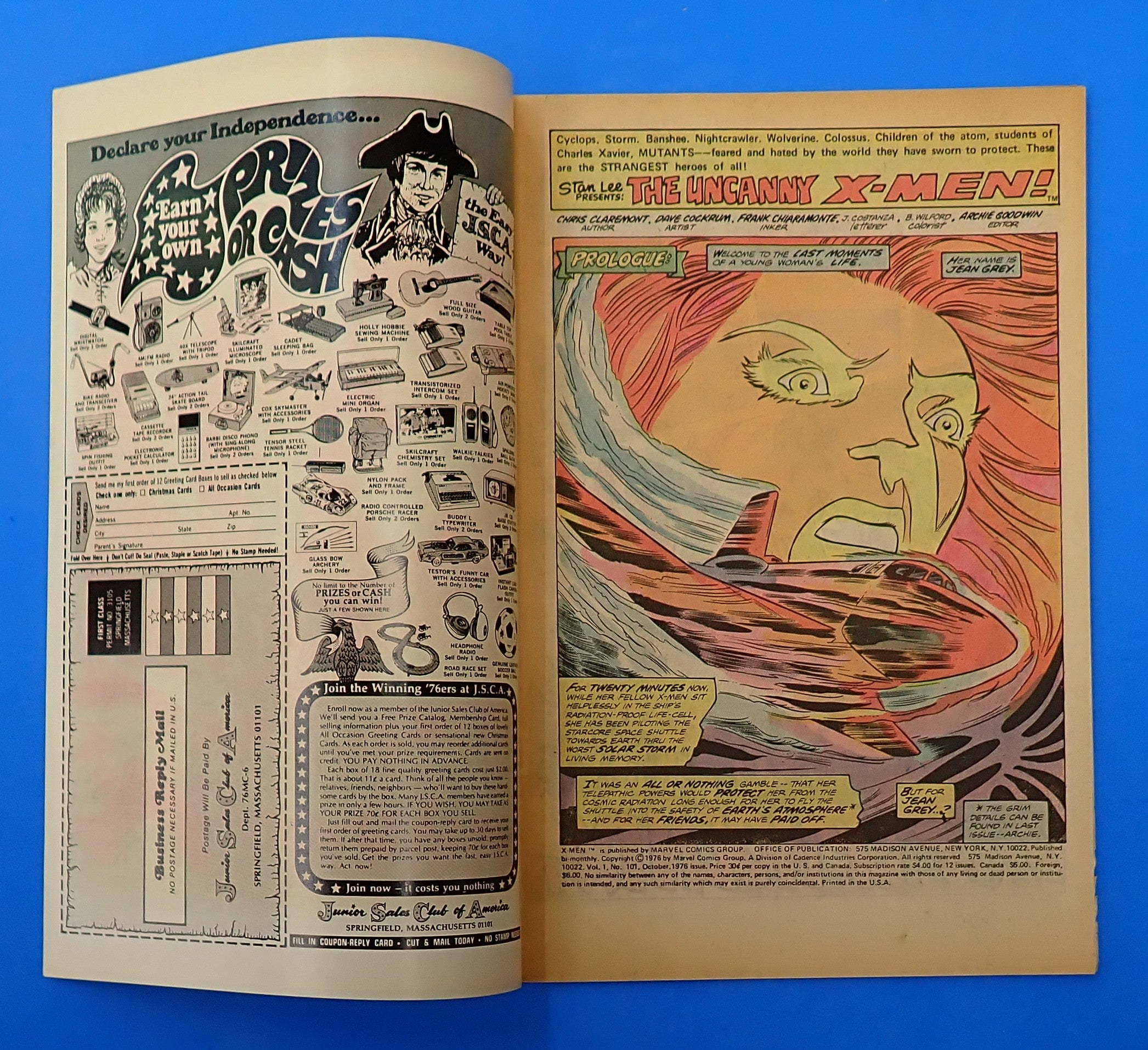 X-Men #101 (1976) - FN- (5.5) - Jean Grey Reborn as Phoenix, Signed