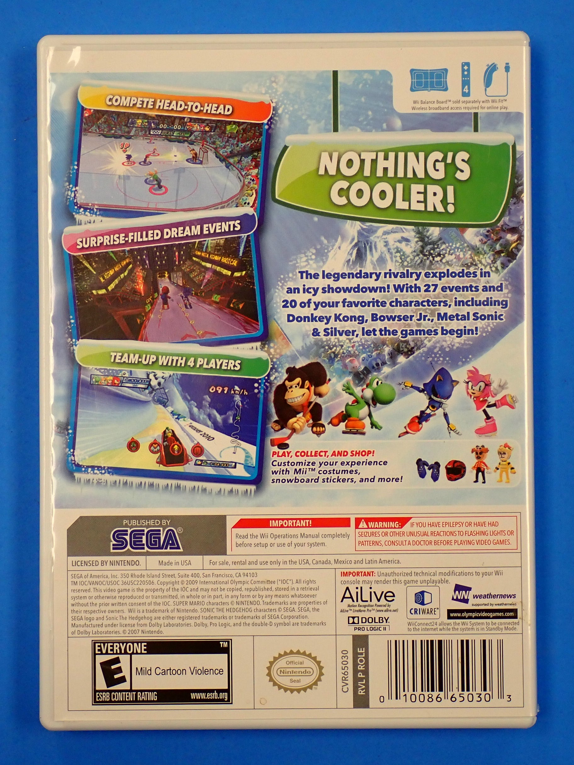 Mario Sonic at the Olympic Winter Games - Wii