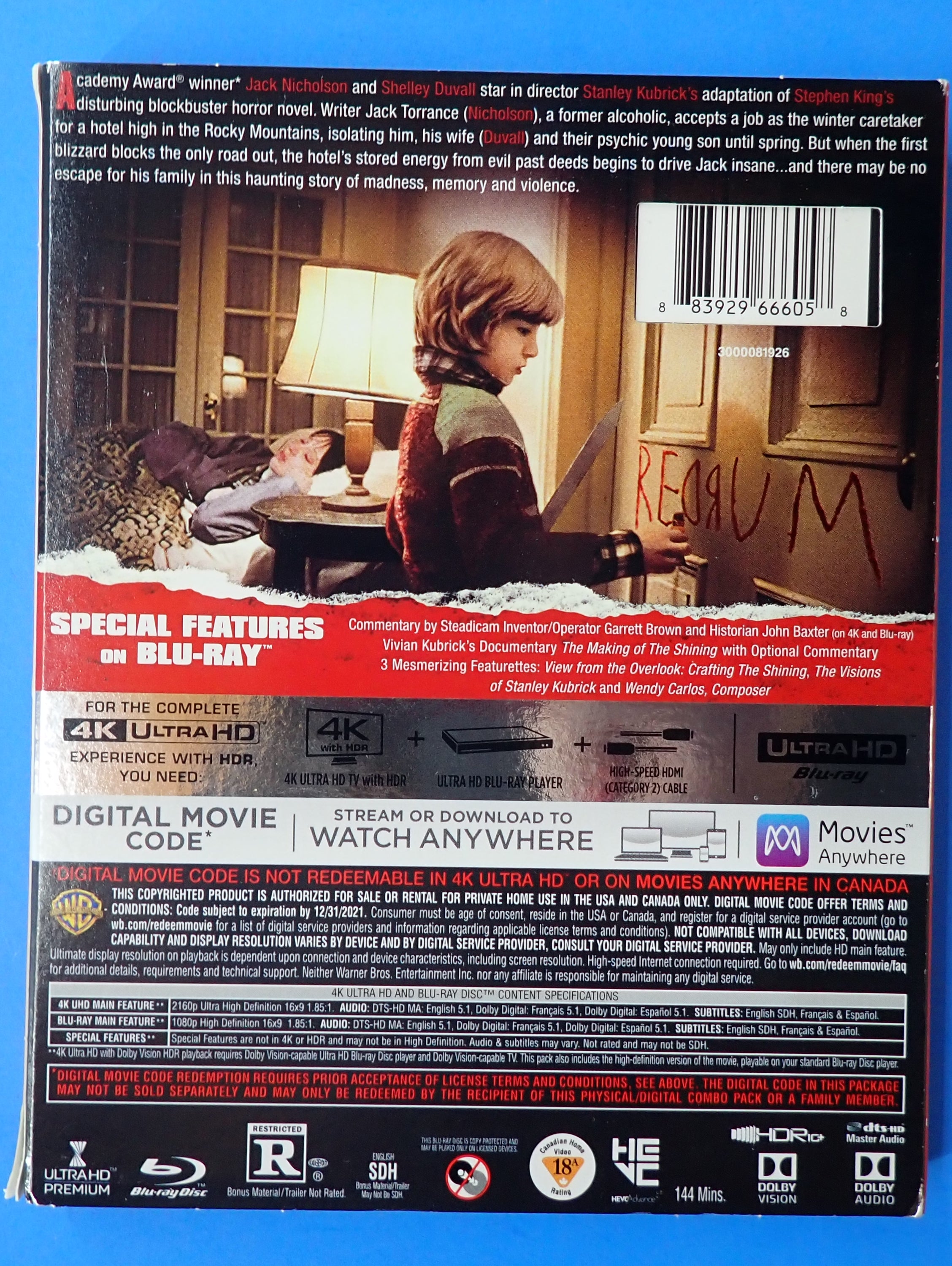 The Shining 4K - Blu-ray [Pre-Owned]