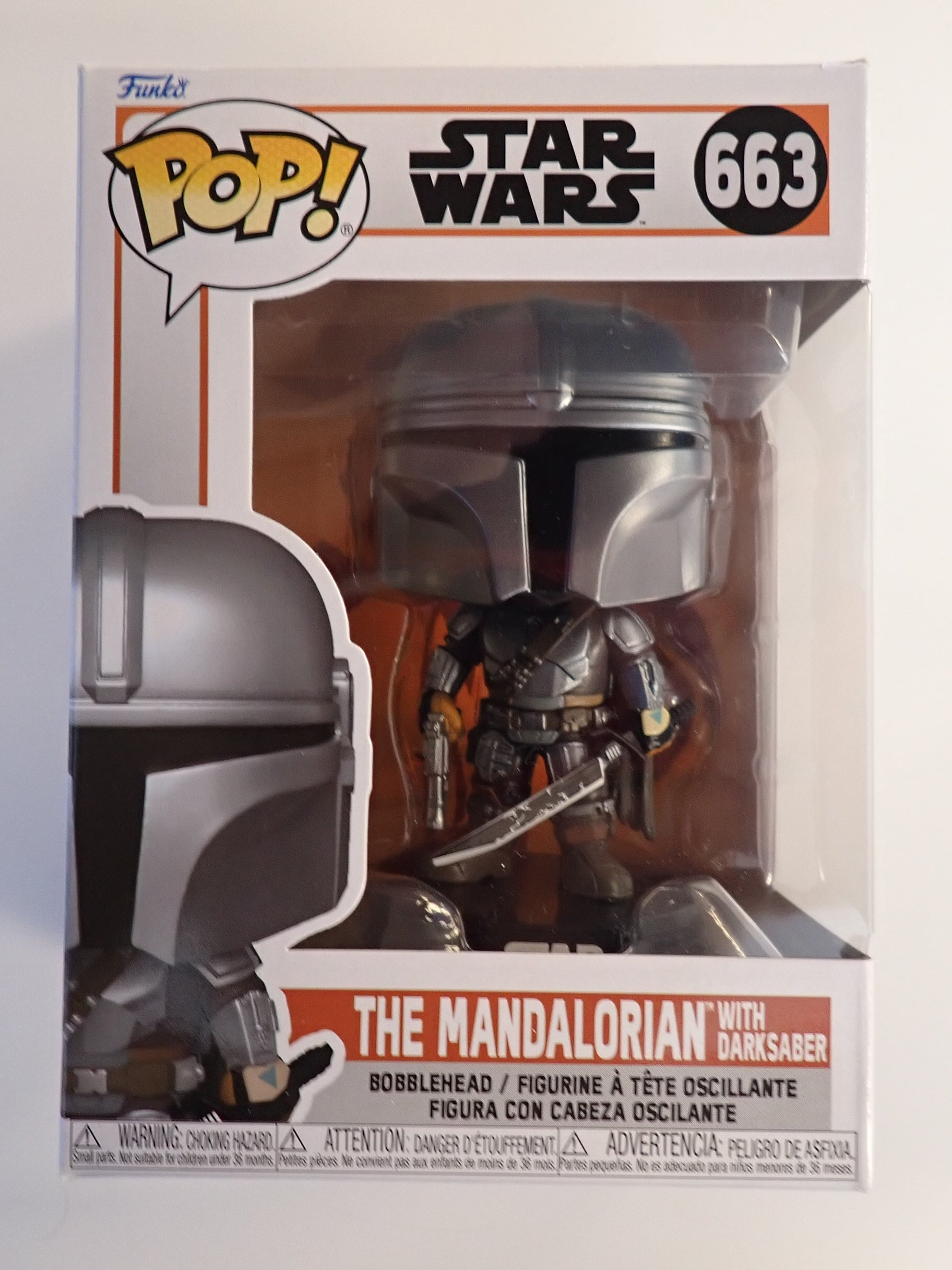 The Mandalorian with Darksaber - POP! #663 [Pre-Owned]