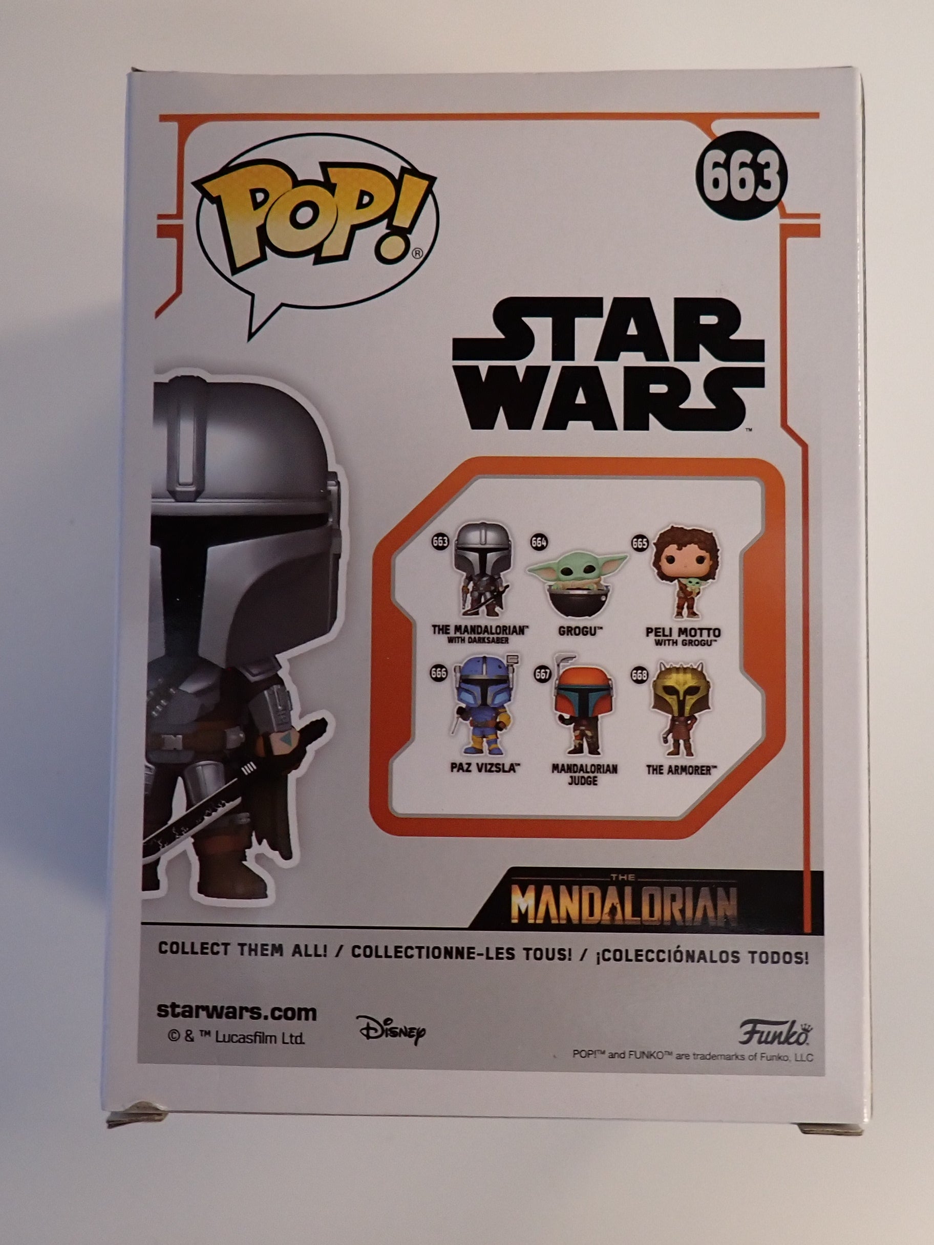The Mandalorian with Darksaber - POP! #663 [Pre-Owned]