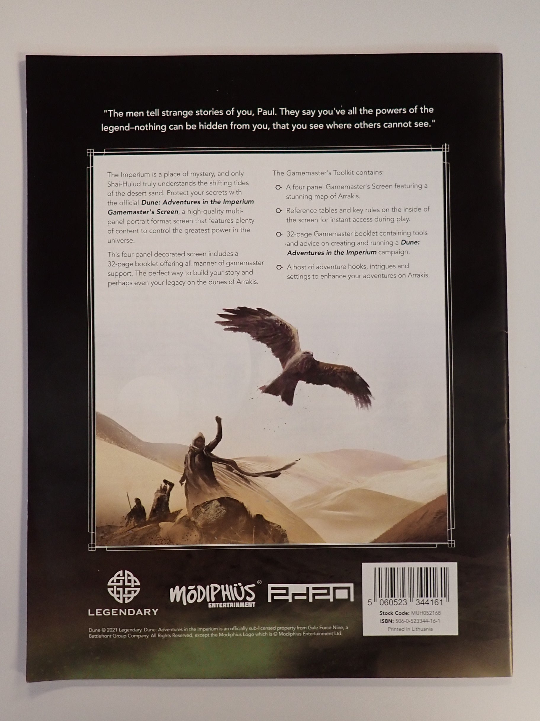Dune Adventures in the Imperium - Gamemaster's Toolkit and Asset Cards Agent and Architect [Pre-Owned]