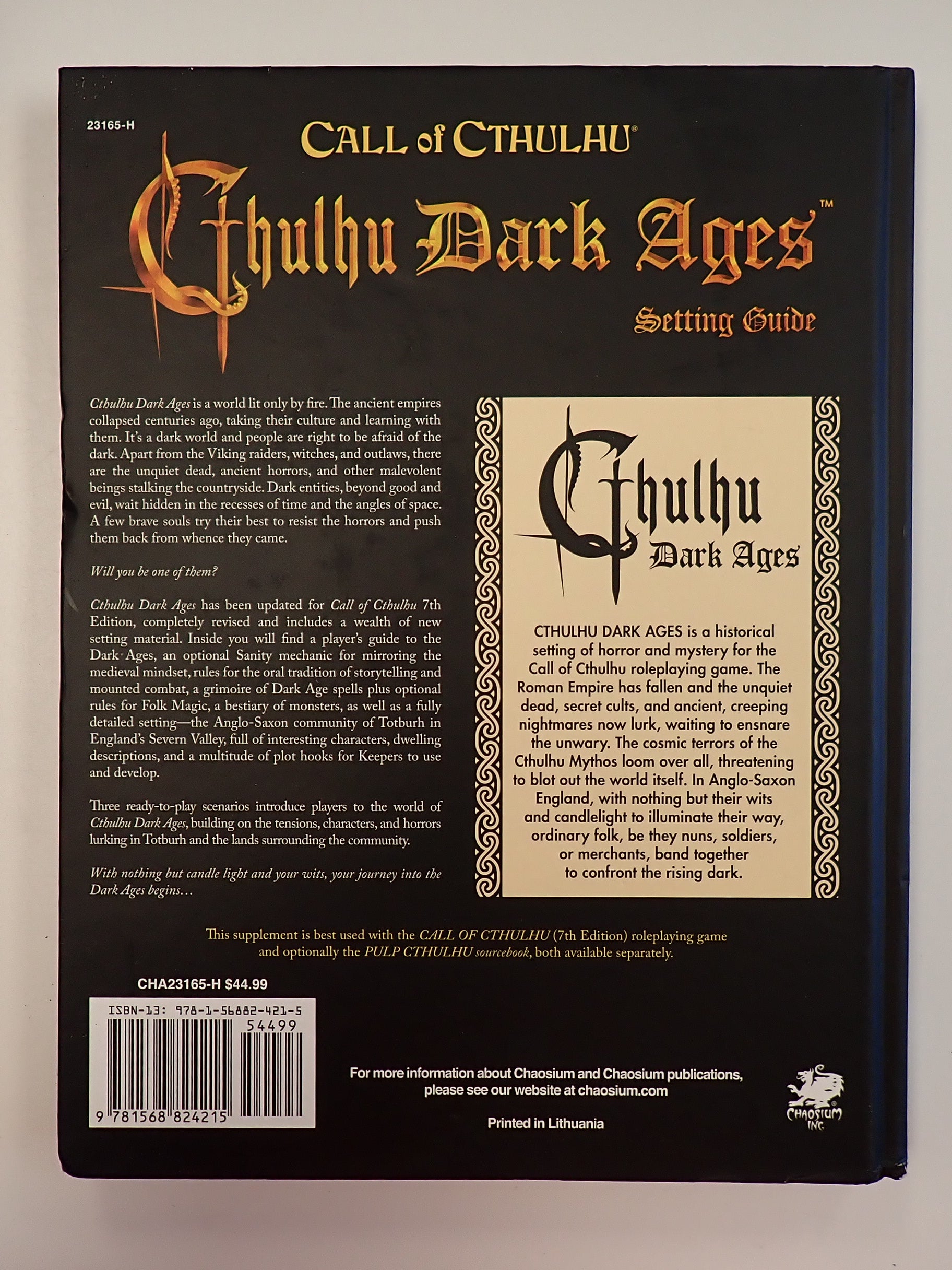 Cthulhu Dark Ages - 3rd Edition - Hardcover [Pre-Owned]